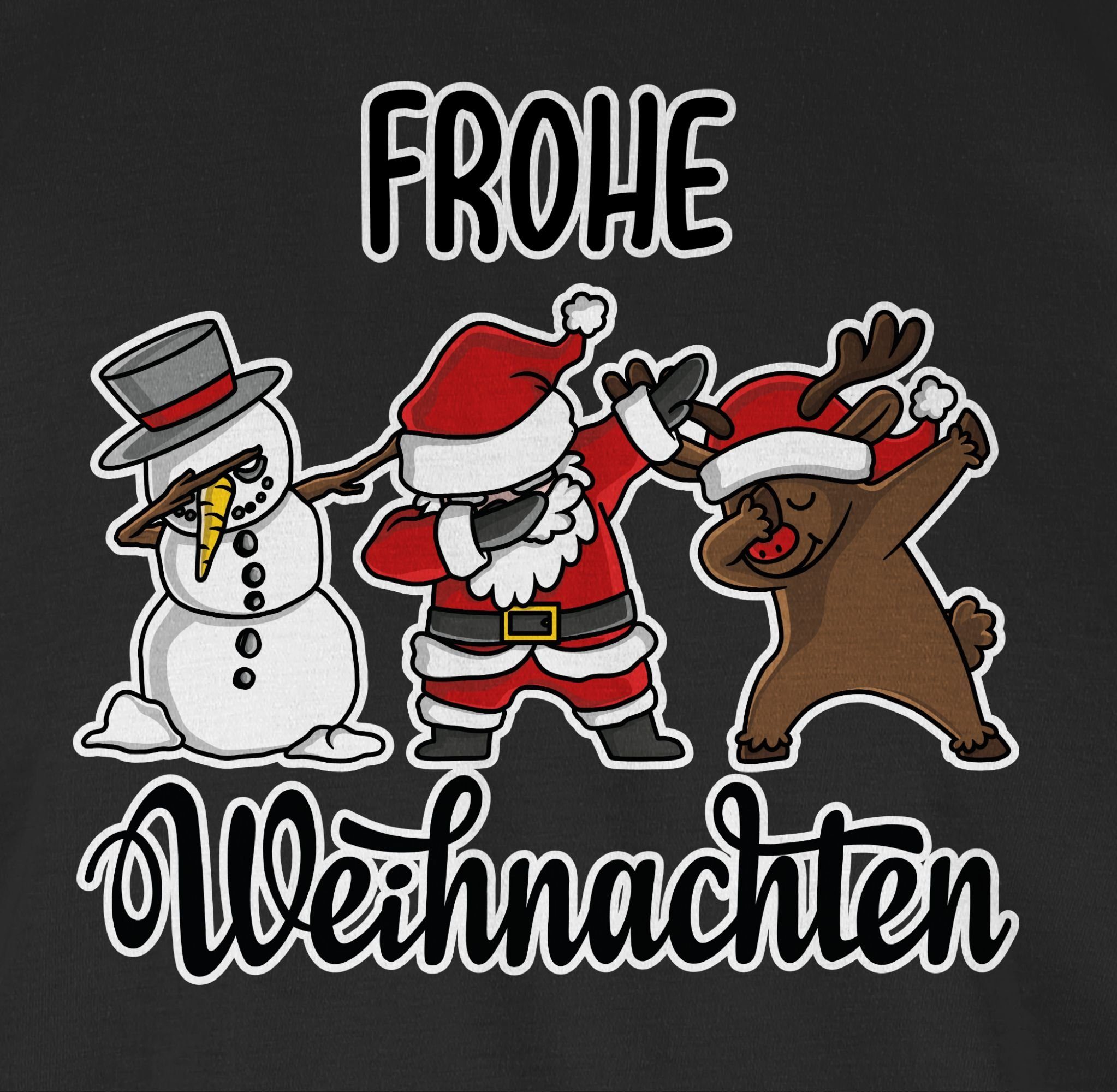 01 Weihnachten Weihachten Kleidung Dabbing Schwarz Frohe Shirtracer T-Shirt