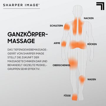 Sharper Image Massagepistole Fitness Hot- & Cold-Aufsatz, Massagegun, mit Kälte-/ Wärmefunktion & 6 Massageköpfen
