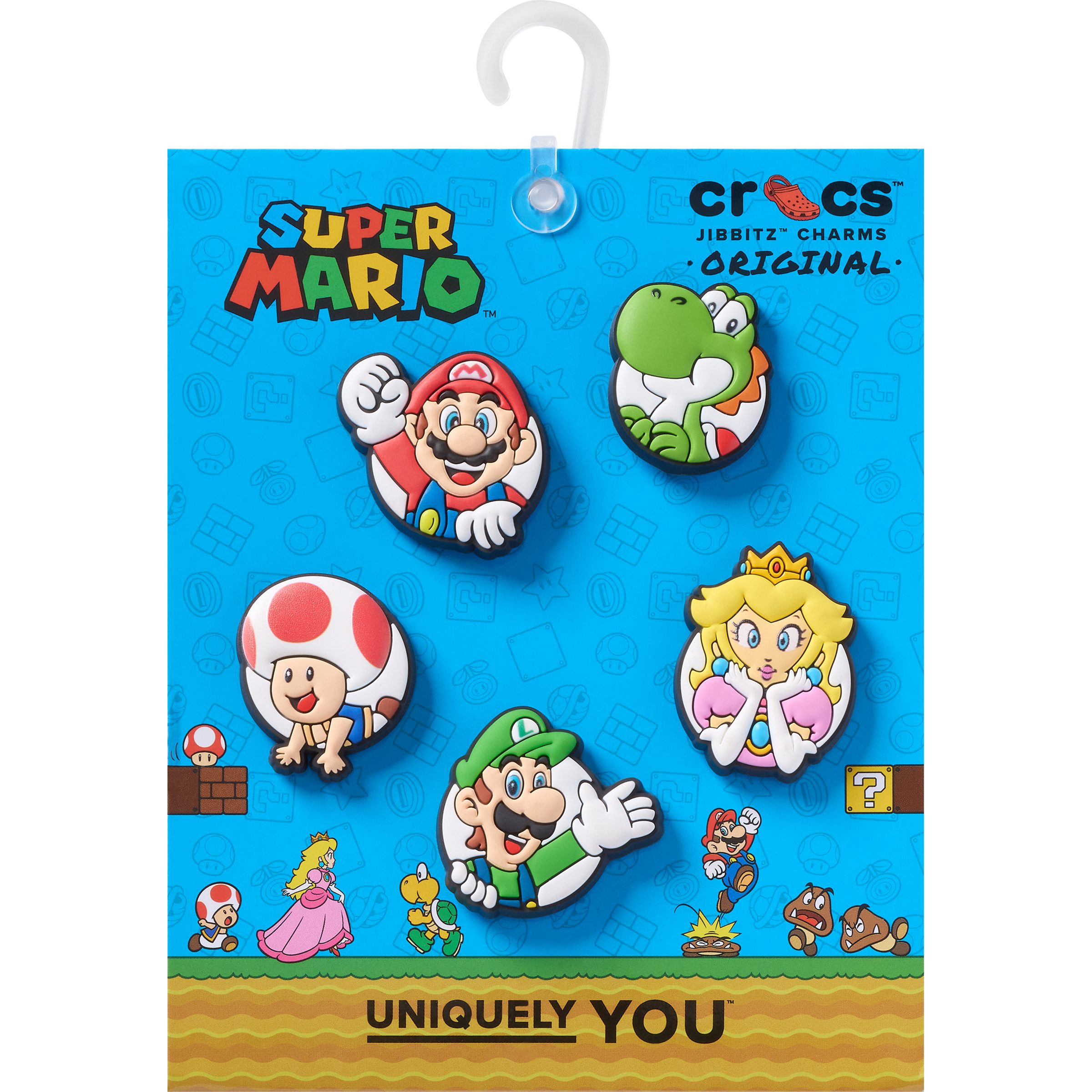 Crocs Schuhanstecker Jibbitz™ Super Mario Core (Set, 5-tlg., Kein Spielzeug. Nicht für Kinder unter 3 Jahren geeignet), Charm, Anstecker für Crocs Schuhe