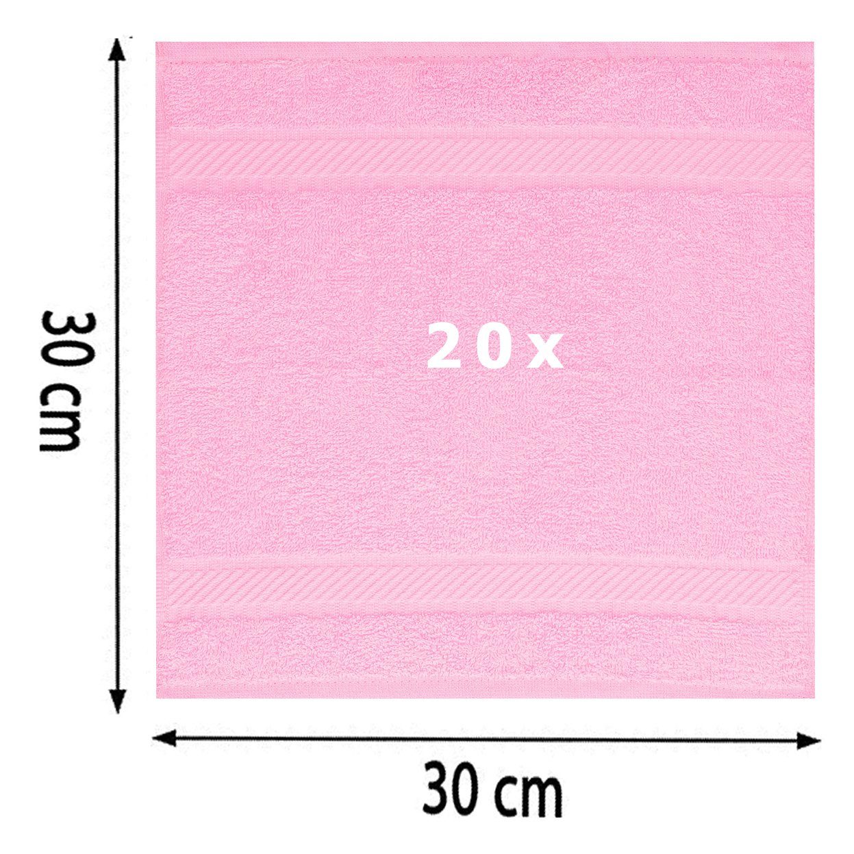 Betz Seiftuch 30x30 Seiftücher Stück cm 20 Palermo rosé Farbe Größe