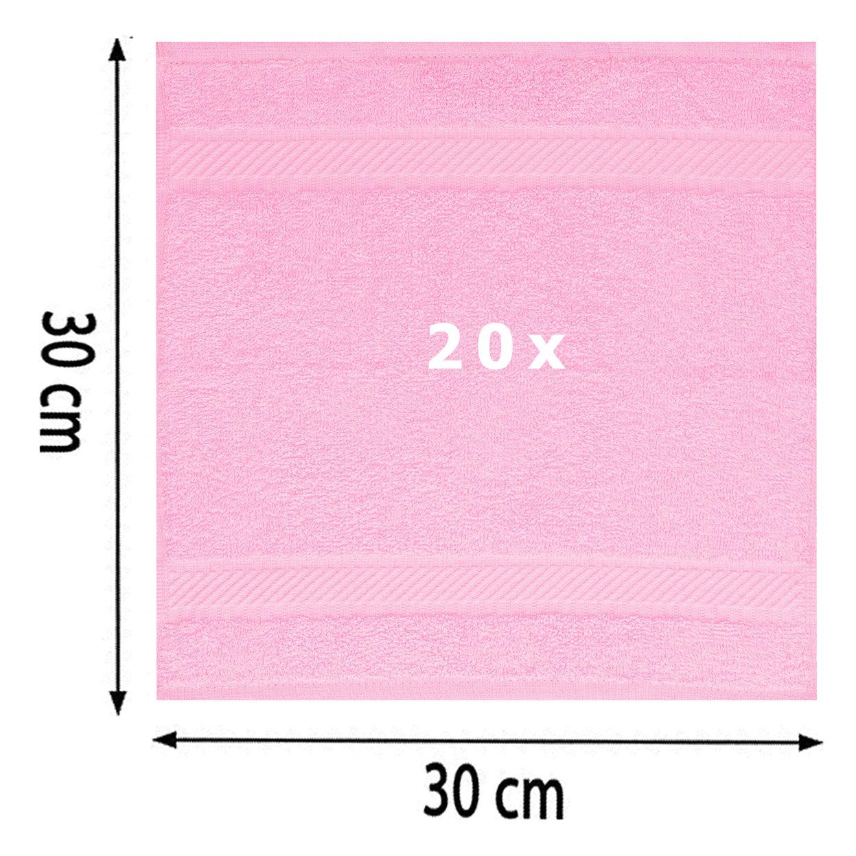 Betz Seiftuch 20 Stück Seiftücher Palermo Größe 30x30 cm Farbe rosé