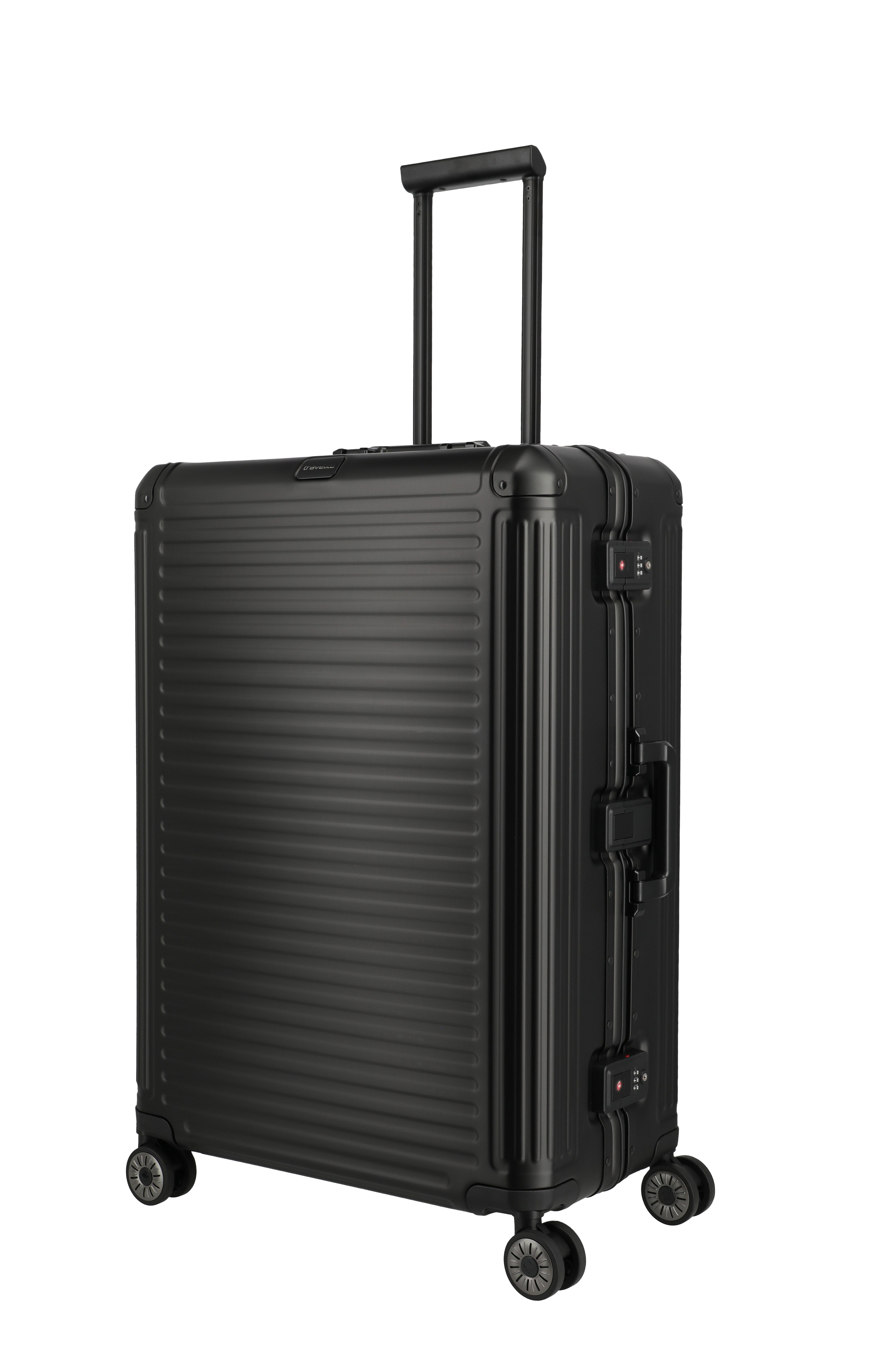 travelite Hartschalen-Trolley NEXT Aluminium Rahmenkoffer, 4 Rollen, variable Packplatte, Packwand und durchdachte Innenaufteilung von Travelite