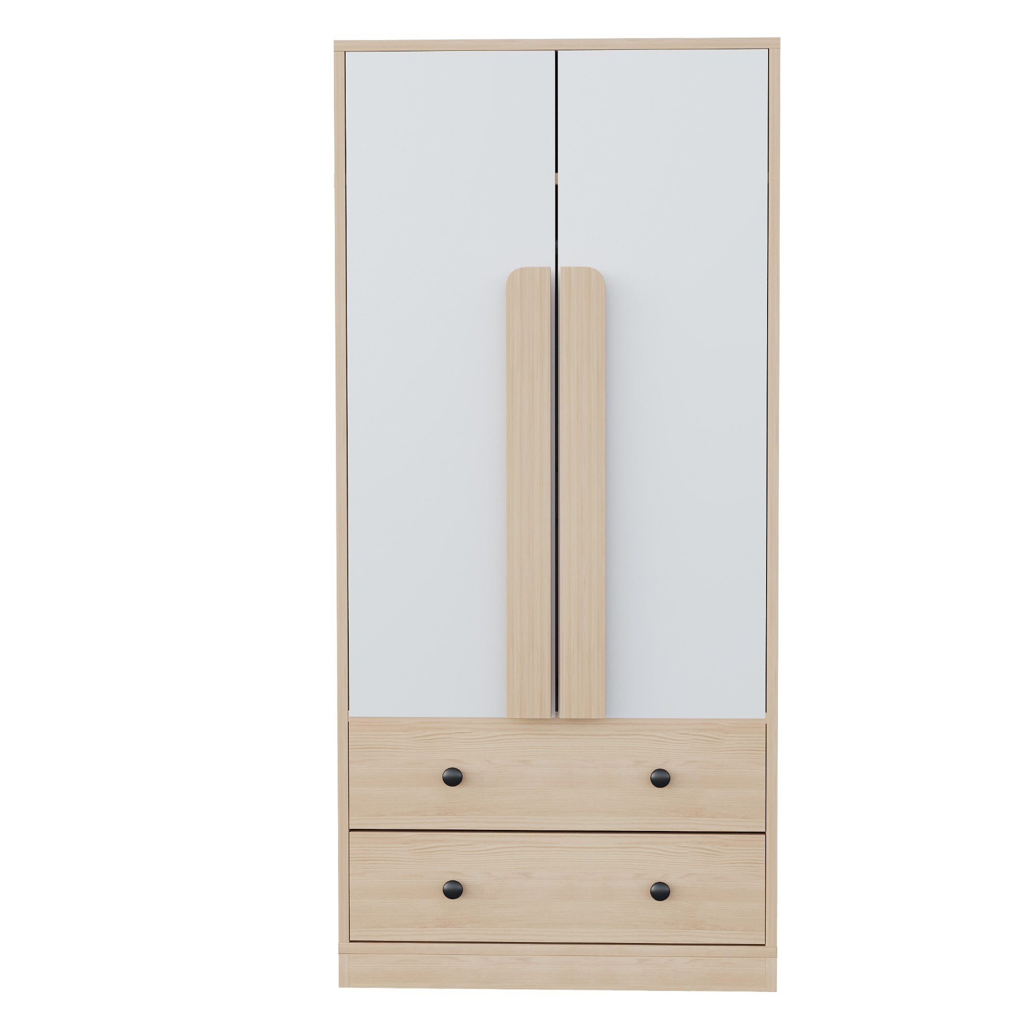ANYSUN Kleiderschrank Schrank 70cm breit mit Schubladen, Einlegeböden und Kleiderstange (Set, 1er Set) Breite 70 cm