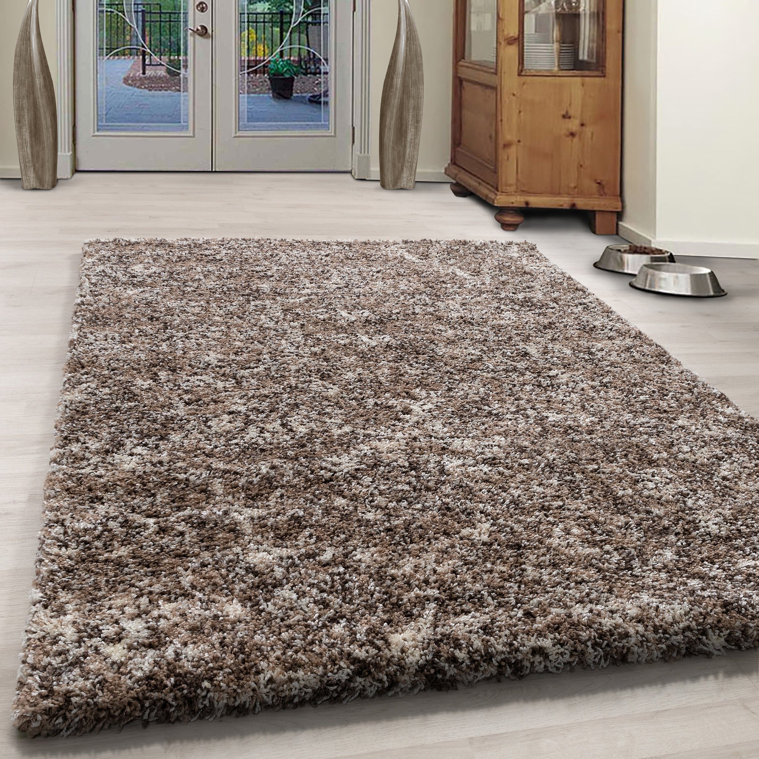 Hochflor-Teppich, Homtex, 60 x 110 cm, Modern Hochflor Teppich Flauschiger Langflor Teppich, Rechteckig