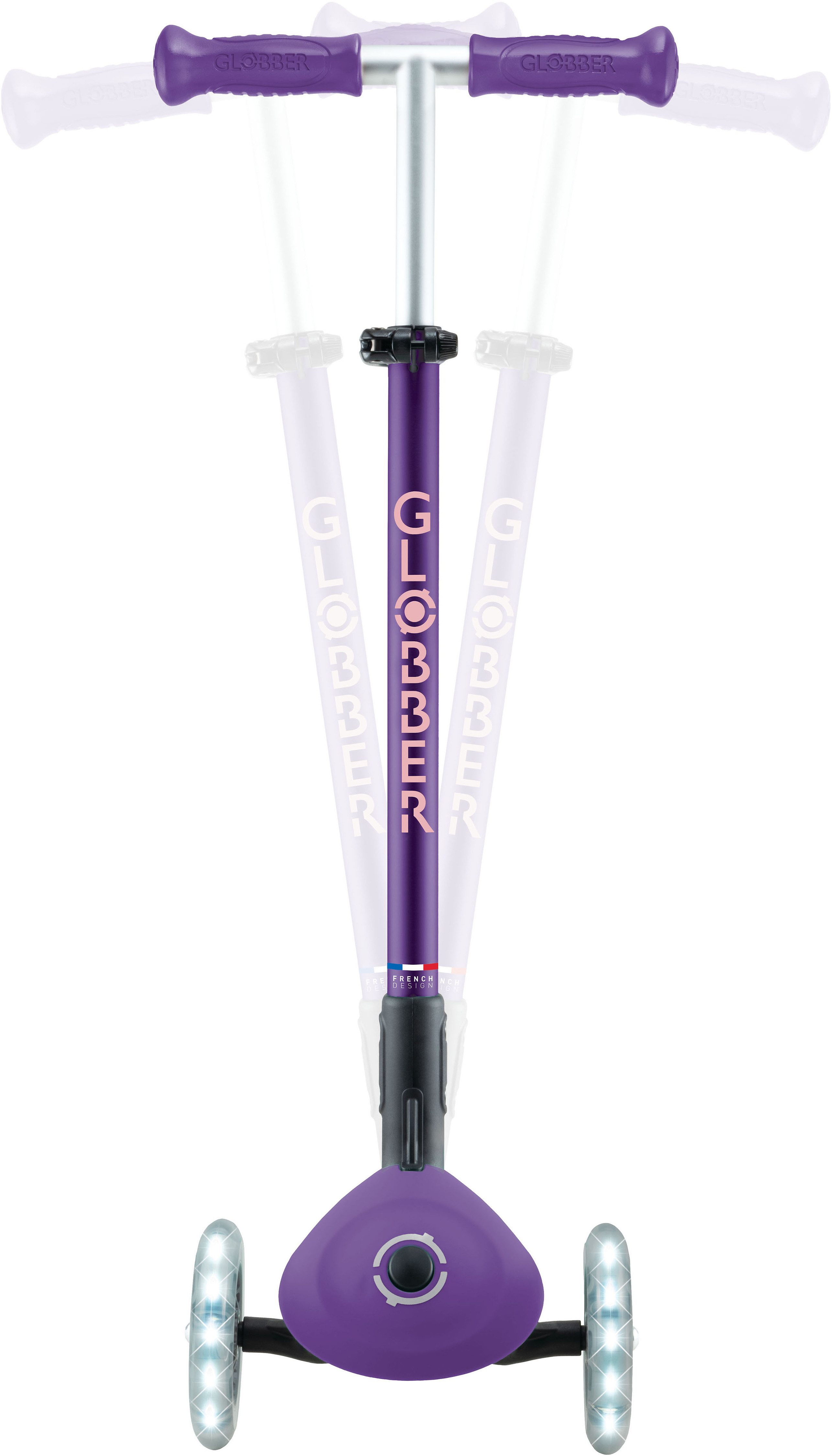 Globber Tretroller GLOBBER ELITE LIGHTS, mit Leuchtrollen