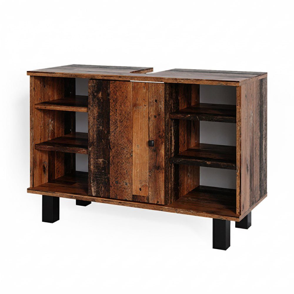 Vicco Waschbeckenunterschrank Fynn, Antikholz, 80 x 54 cm (kein Set, 1-St)