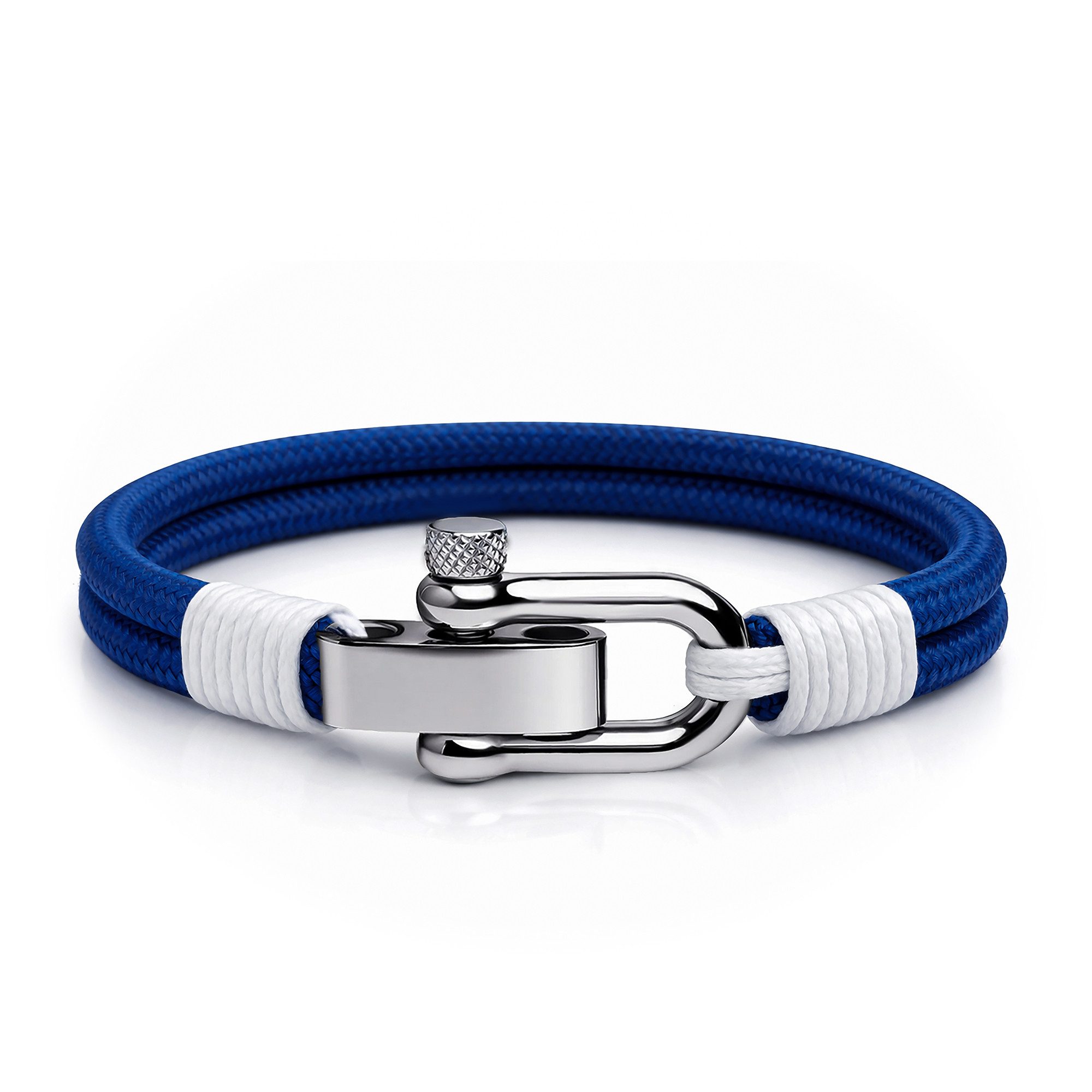 UNIQAL.de Armband Maritimes Segeltau-Armband mit Edelstahl-Schäkel – nautisch, unisex (hochwertiges Segeltau, Edelstahl-Schäkel, zeitloses Design, langlebige Qualität, ideal für Alltag & Freizeit), sorgfältig verarbeitet