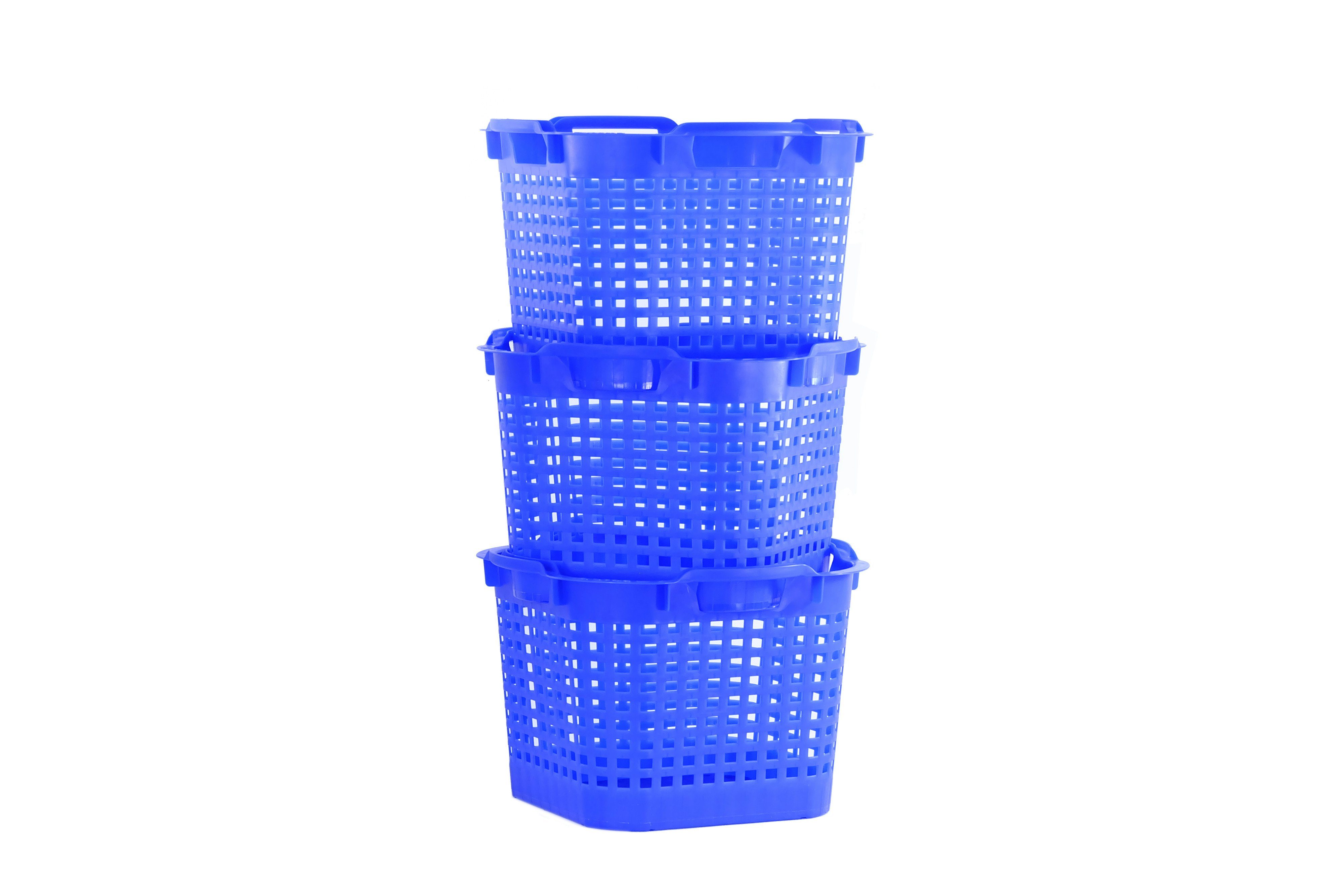 GREENLIFE® Aufbewahrungskorb GreenLife kg, blau 10 Uni-Korb drehstapelbar, Stück, 25