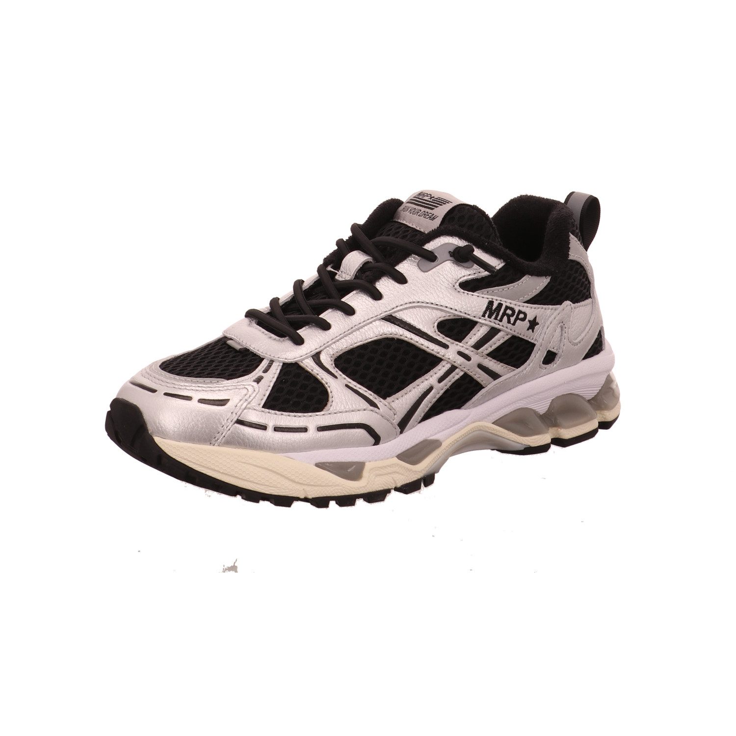 Maripé COMBI SILVER/BLACK Schnürschuh