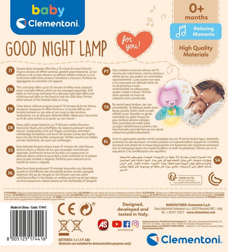 Clementoni® Nachtlicht »Baby Clementoni - Leuchtkäfer«, mit klassischer Musik und weißem Rauschen-kaufen