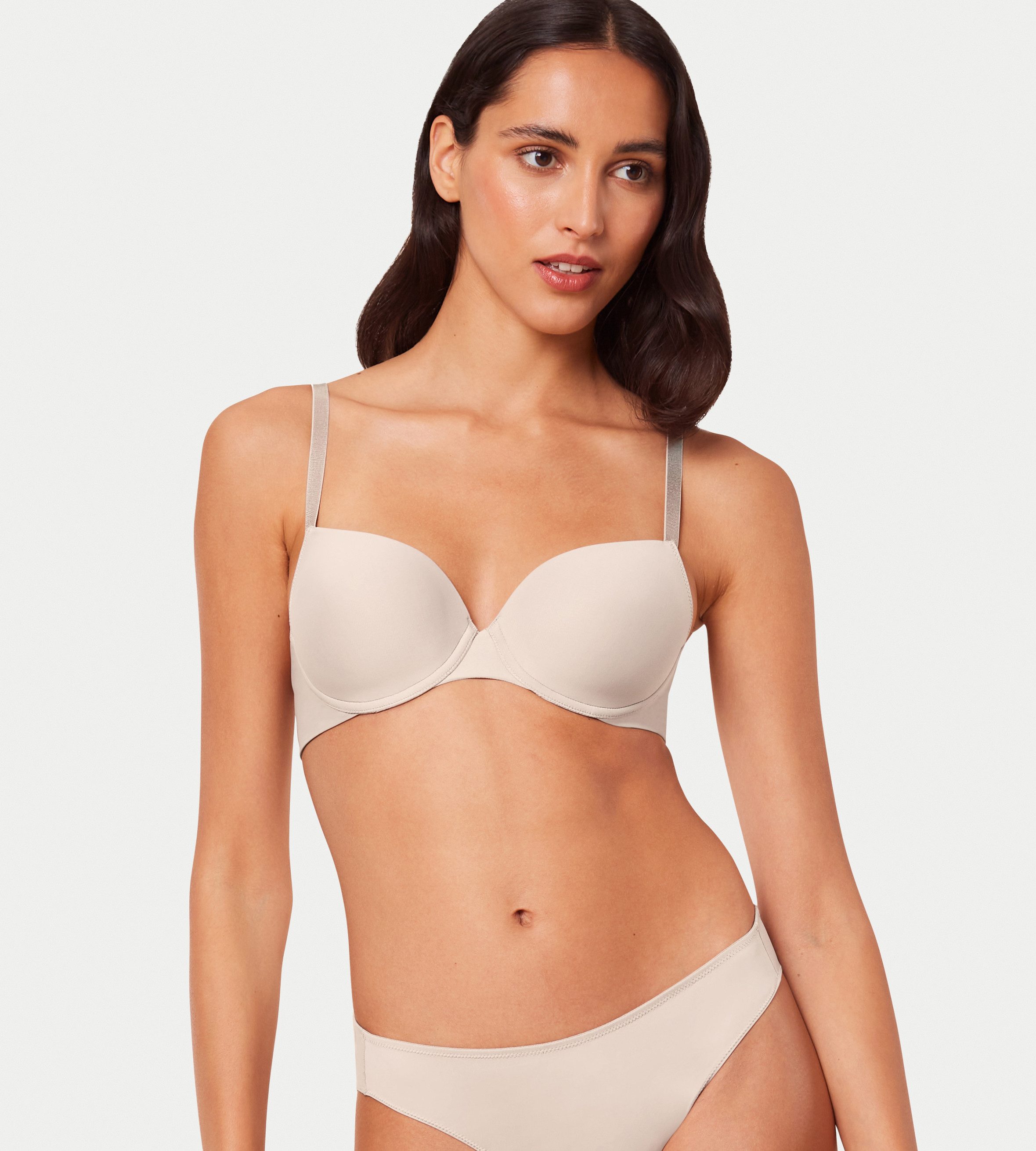 Triumph Balconette-BH Pure Micro nahezu unsichtbar, geformte Cups, Microfaser, wattiert