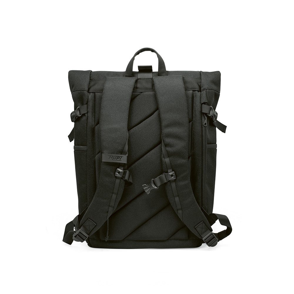 CABBEL Rucksack Rucksack 28L Laptop 17 Zoll rPET Trolley nachhaltig robust leicht (Rucksack, 1-tlg., Einzelartikel), Schwarz, recyceltes Polyester, 61% rPET-Anteil, 28 Liter, 1116g, 17