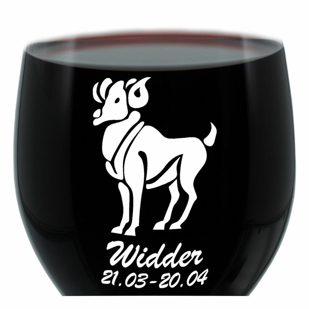 LEONARDO Weinglas Sternzeichen Widder, Glas, lasergraviert