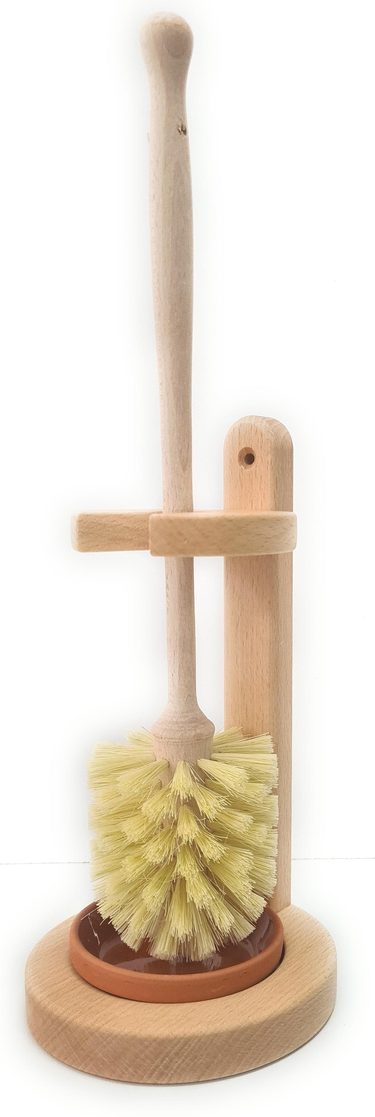 Bürstenhaus Redecker WC-Reinigungsbürste WC Bürste, Holz Klobürste mit WC Ständer aus Buchenholz