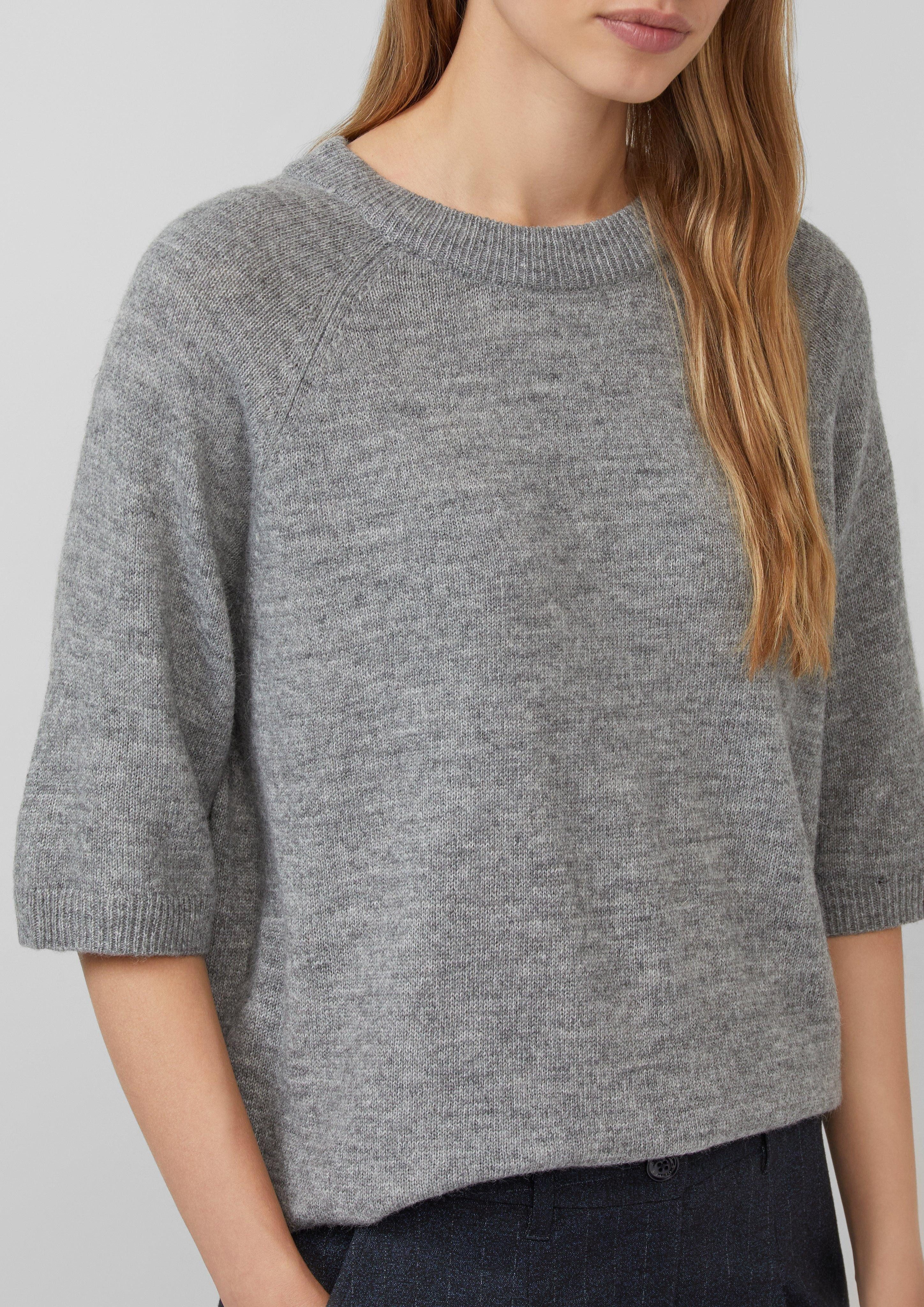 s.Oliver Strickpullover Kurzarmpullover aus Alpakamix günstig online kaufen