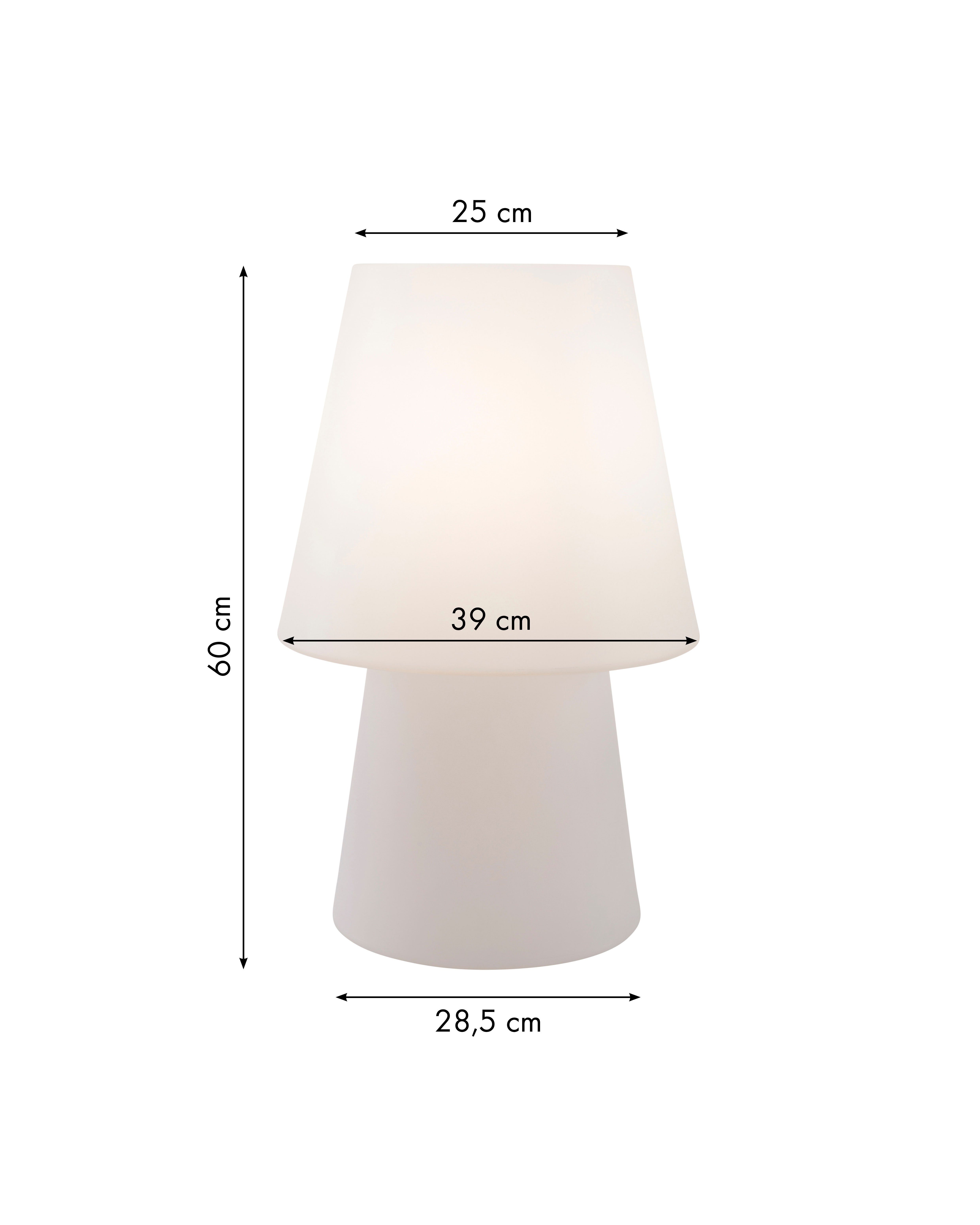 8 seasons design LED Stehlampe Shining No. 1, Dekolampe für außen (Garten, Terrasse, Balkon), LED wechselbar, E27-Fassung, warmweißes Licht, 60cm, Tischlampe - robust & langlebig