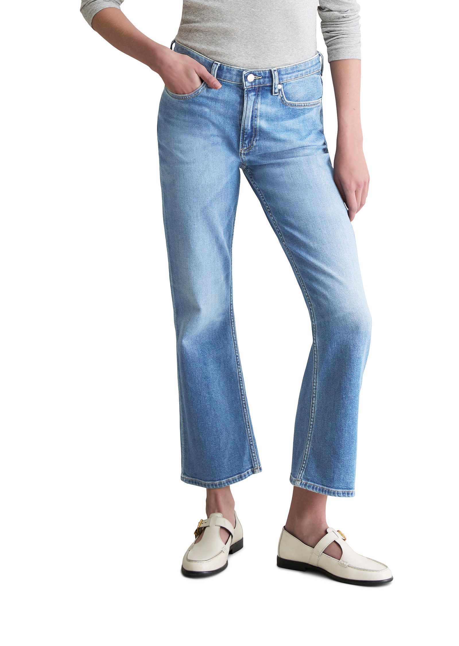 Marc O'Polo DENIM Schlagjeans aus Organic Cotton Stretch günstig online kaufen