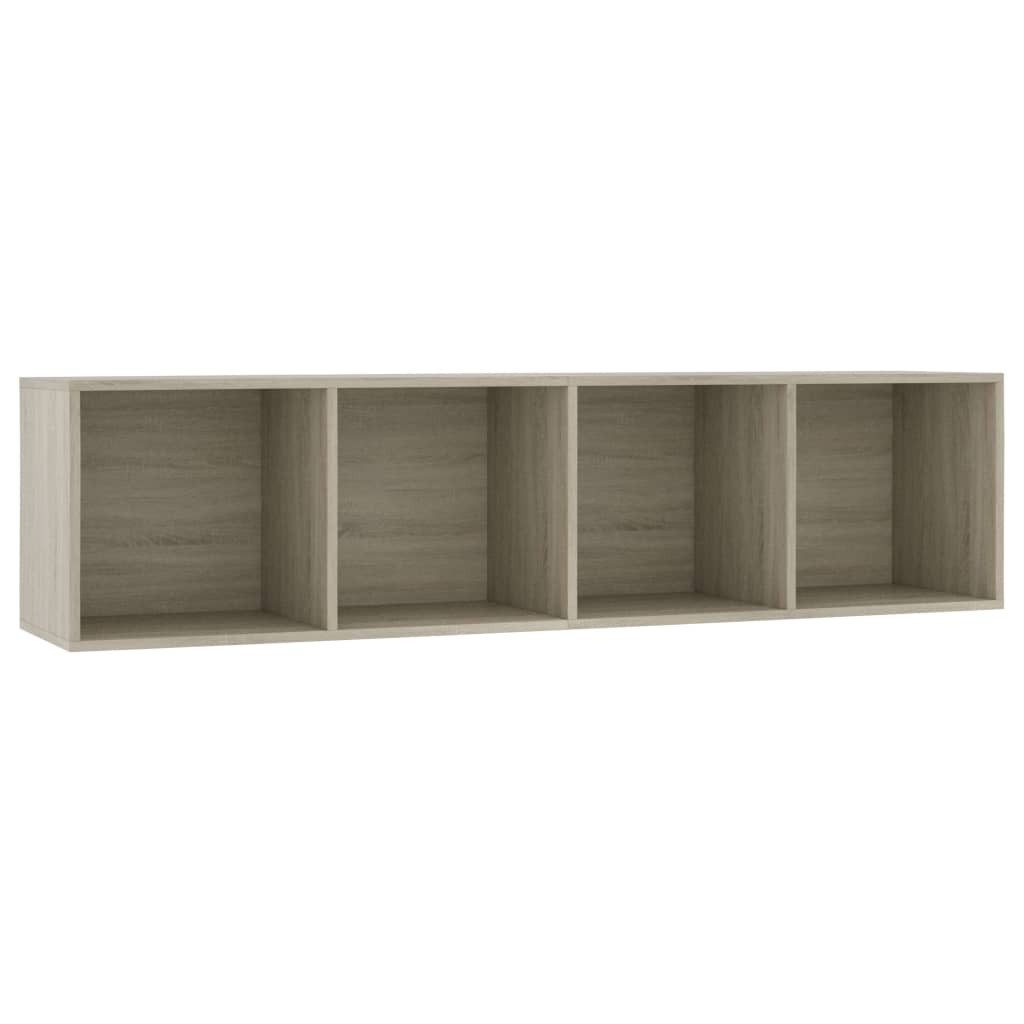 furnicato Bücherregal Sonoma-Eiche 143x30x36 cm aus Holzwerkstoff, 1-tlg.