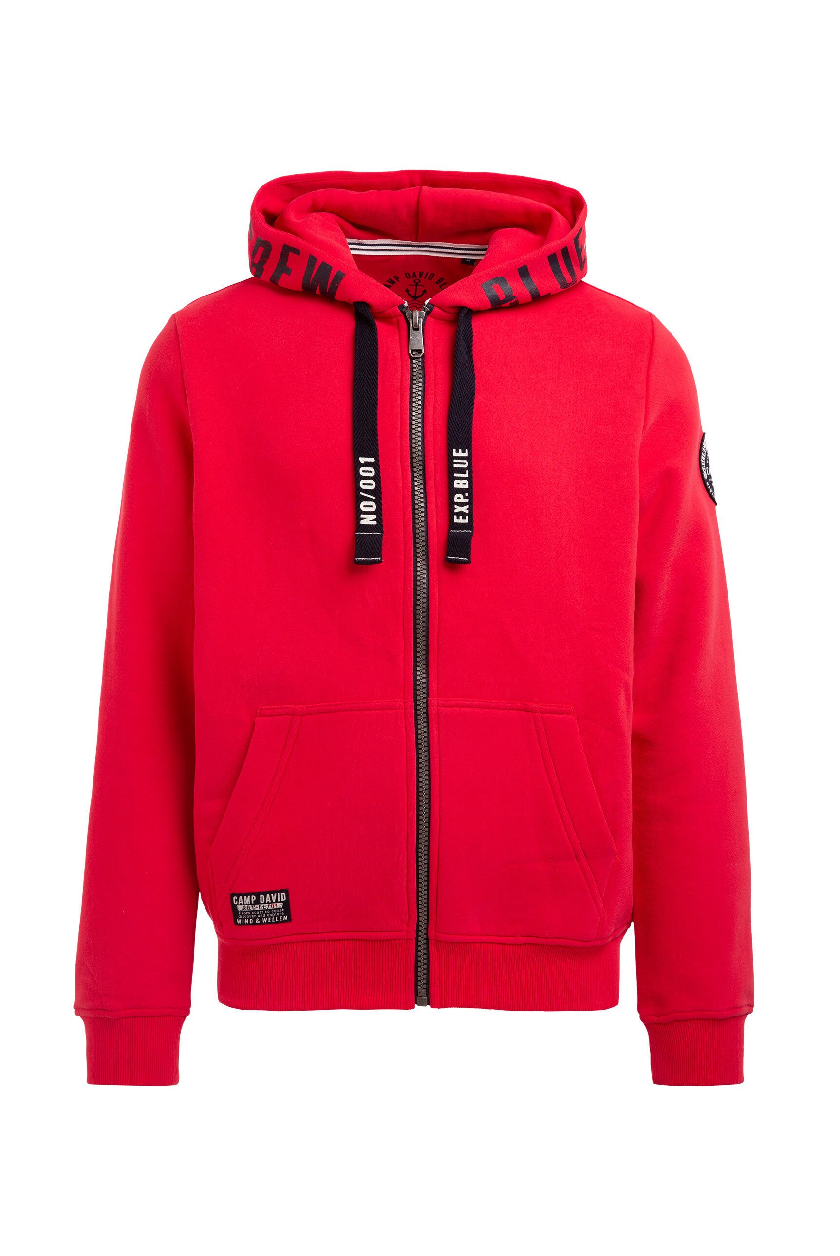 CAMP DAVID Kapuzensweatjacke mit Baumwolle günstig online kaufen