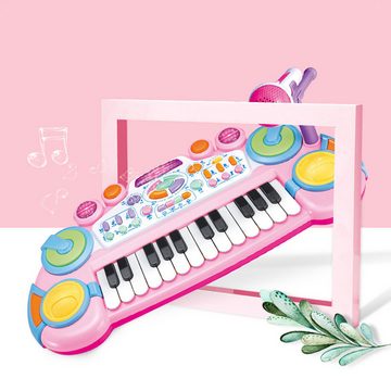 yozhiqu Spielzeug-Musikinstrument Elektronisches Keyboard-Spielzeug für Kinder, Klavier für Anfänger, (1 tlg), Mit Mikrofon, kann an Mobiltelefonlautsprecher angeschlossen werden