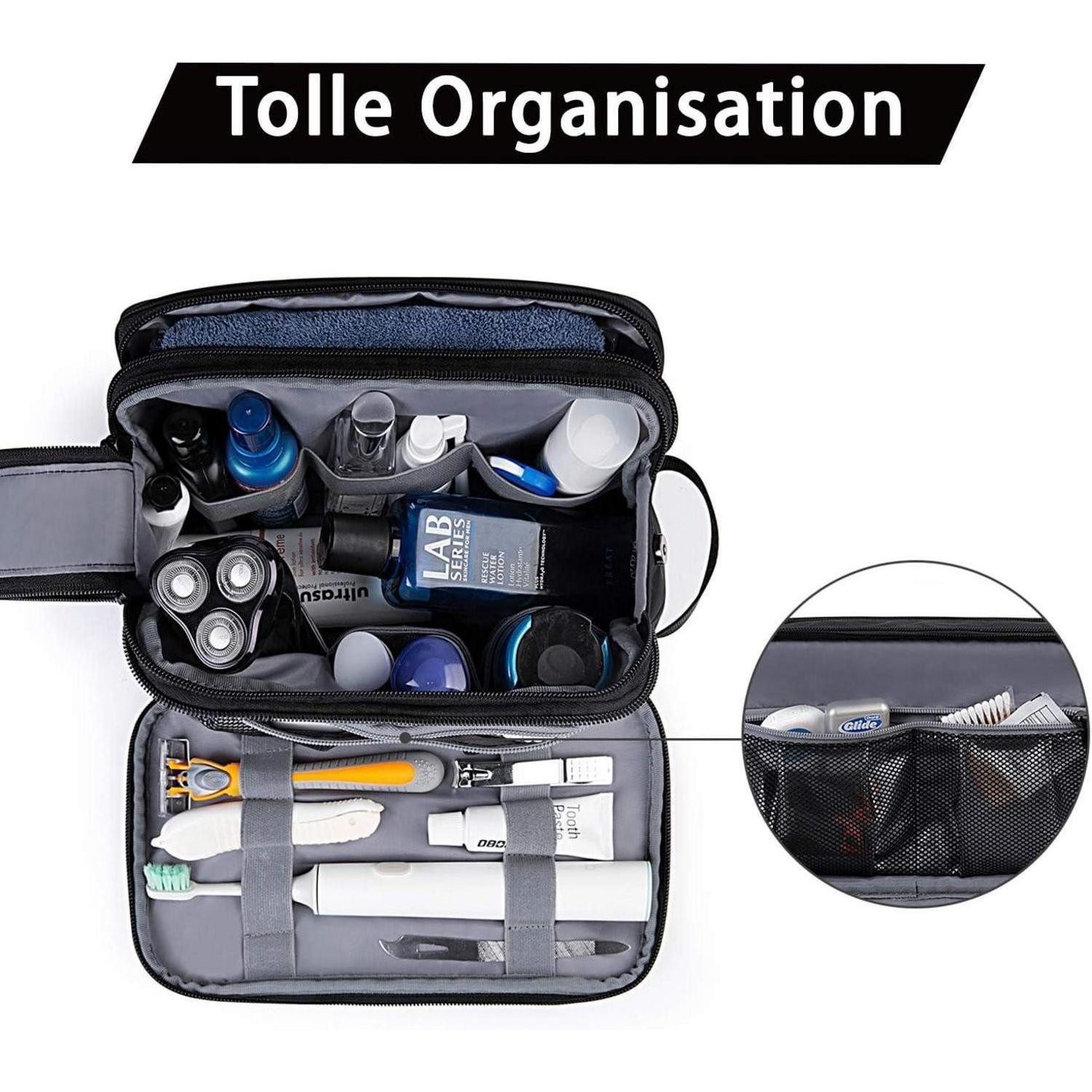 LuxusKollektion Kulturbeutel Kulturtasche Herren Reise Kulturbeutel Doppelt günstig online kaufen