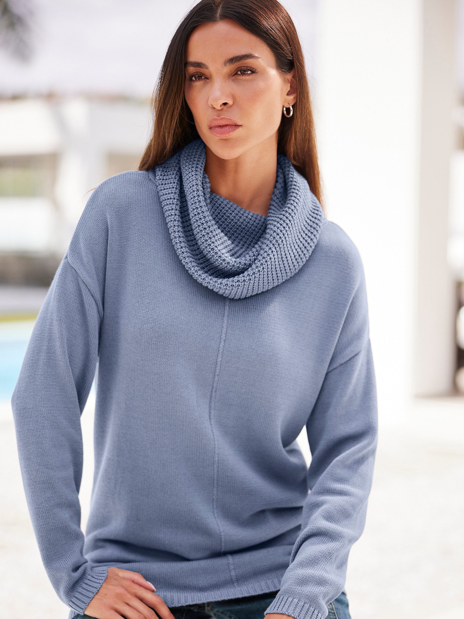 heine Strickpullover Longpullover Langarm Feinstrick