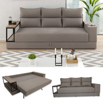 VitaliSpa® Schlafsofa Schlafcouch Boxspringsofa Garret Schlaffunktion Bettkasten