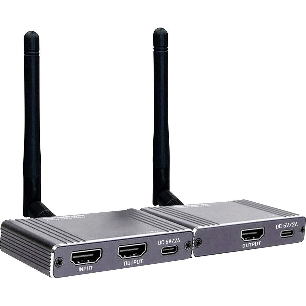 SpeaKa Professional Funkgerät SpeaKa Professional SP-WLME-400 HDMI-Funkübertragung (Set) 180 m 5 GHz