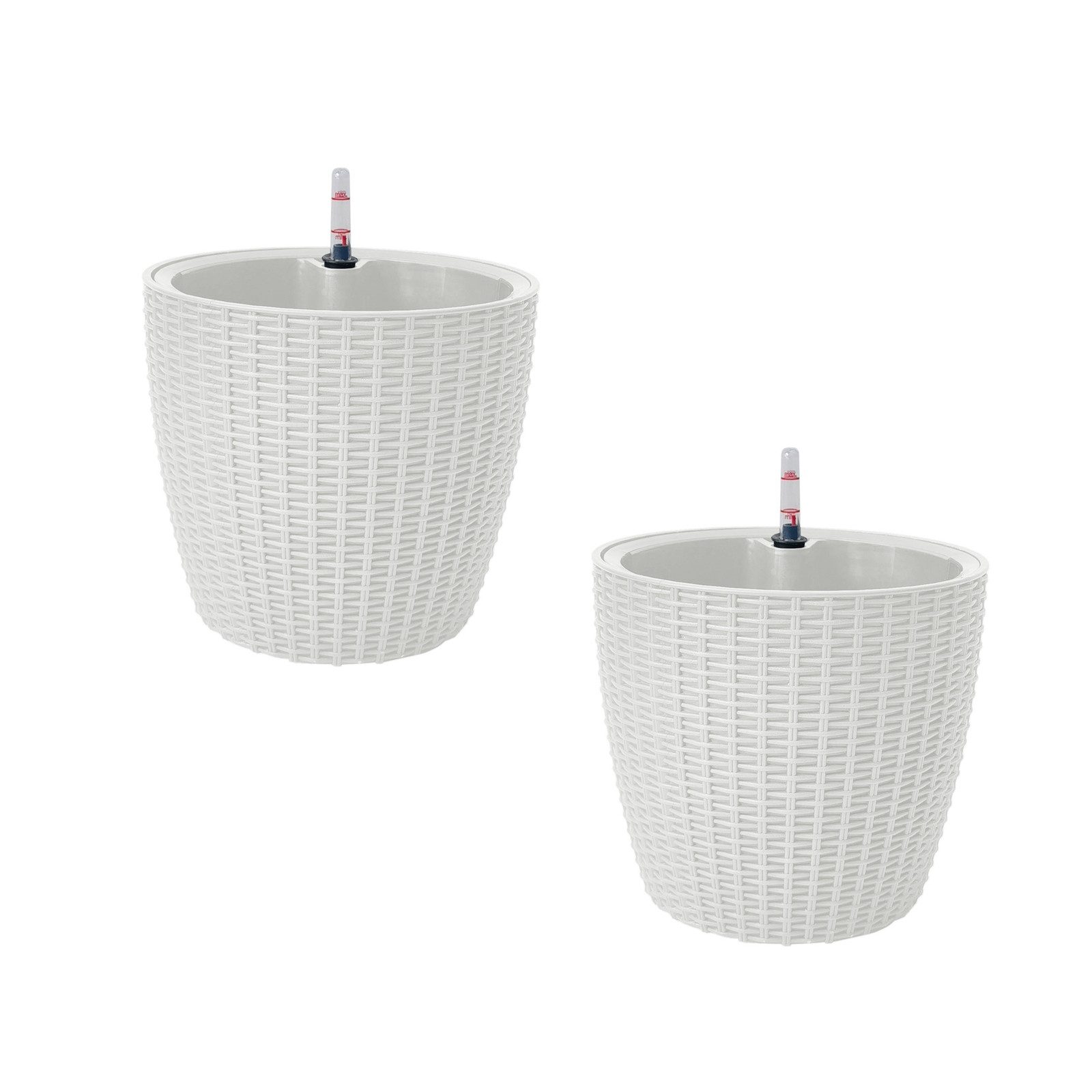 HTI-Living Blumentopf Blumentopf Hydro Ø 21cm 2er Set Nessa Weiß (Set, 2 St günstig online kaufen