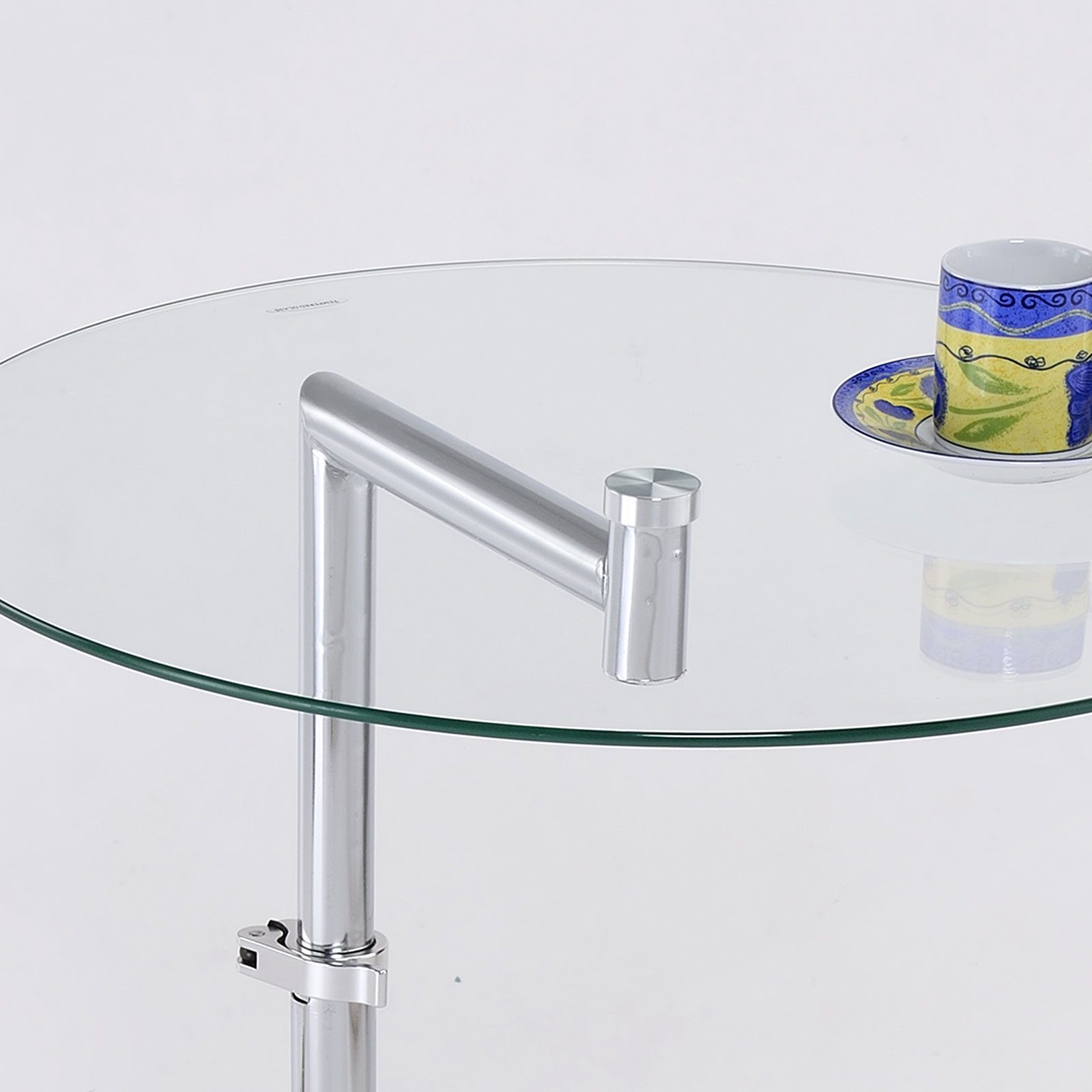 Möbel Akut Beistelltisch Beistelltisch Betty Glas Metall verchromt höhenver günstig online kaufen