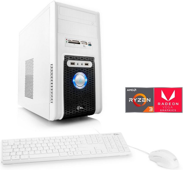 CSL Sprint V8810 PC (AMD Ryzen 3 3200G, Radeon Vega 8, 8 GB RAM, 1000 GB SSD, Luftkühlung)