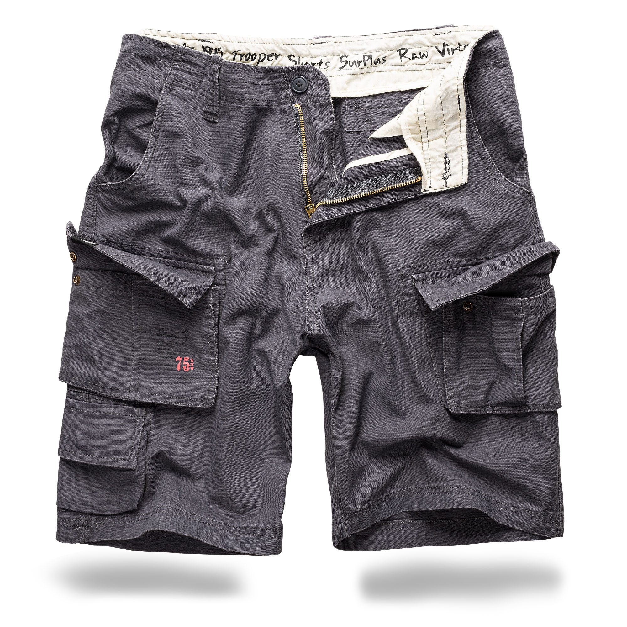 Trooper Cargoshorts Trooper Bermuda Baumwolle Sommer Shorts Kurze Hose Army knielang Unifarben, Camouflage