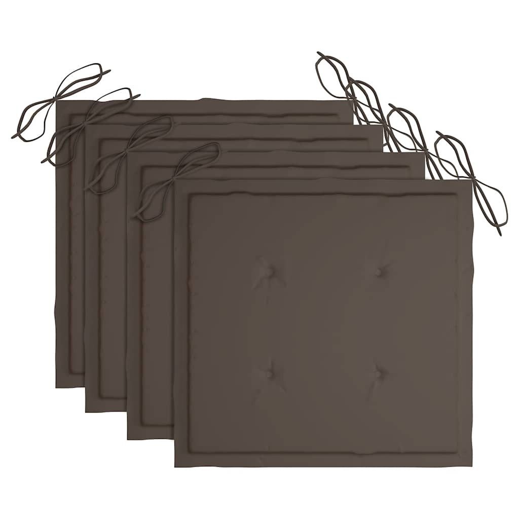 vidaXL Sitzauflage Gartenstuhl-Kissen 4 Stk. Taupe günstig online kaufen