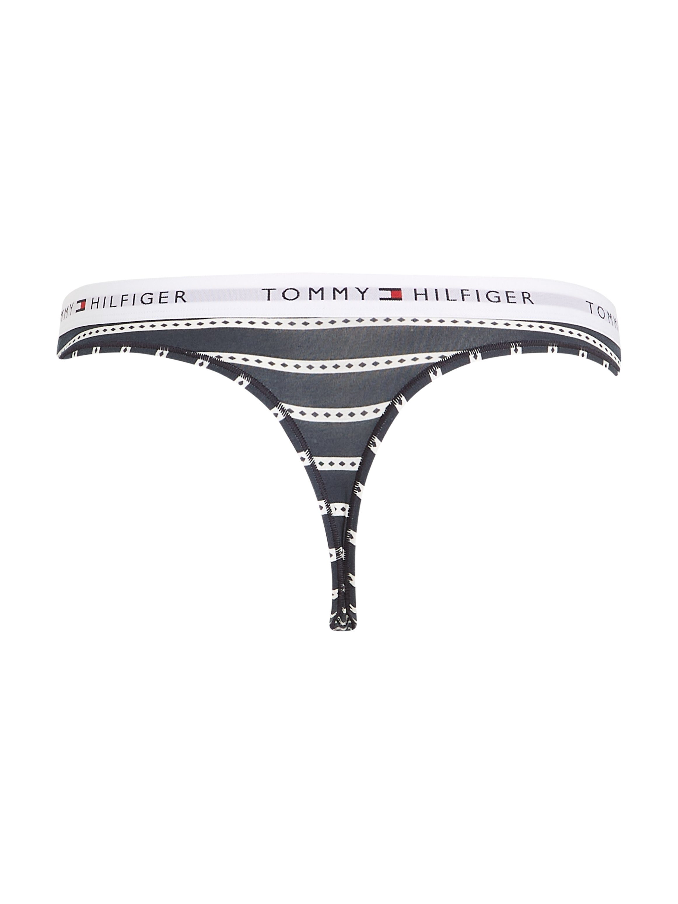 Tommy Hilfiger Underwear Logoschriftzug dkblau T-String gestr mit THONG PRINT