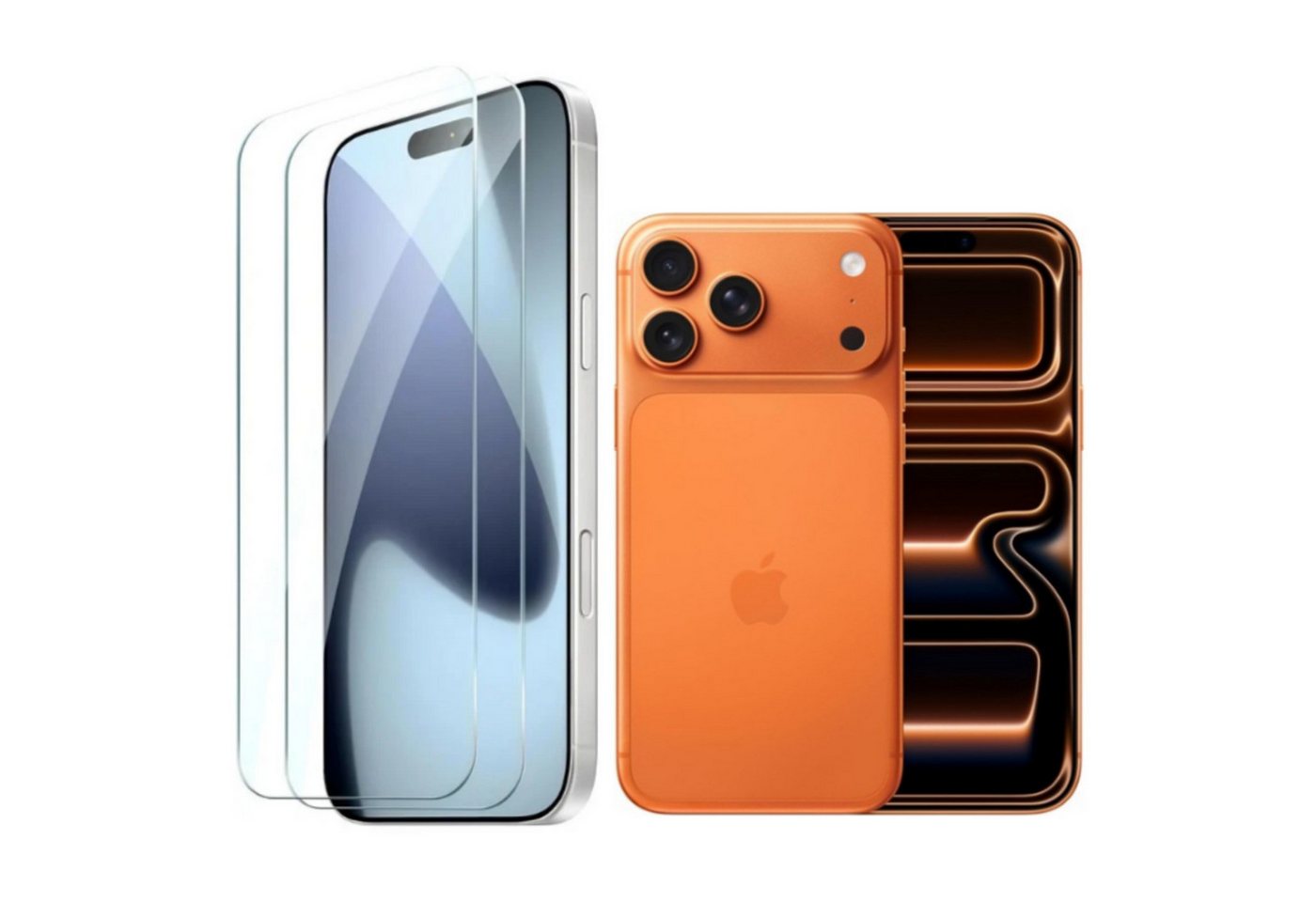 CLM-Tech Displayschutzglas 2X für iPhone 17 Pro Max 6,9 Zoll, Panzerglas Folie - Blasenfreie Anbringung und kratzfest -, 2 Stück, Anti-Fingerabdruck