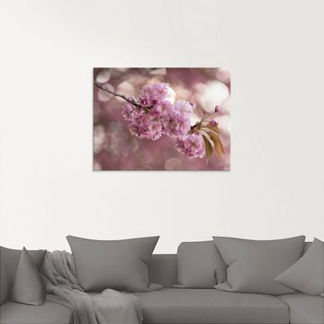 Artland Glasbild Japanische Kirschblüte in Love III, Blumen (1 St), in verschiedenen Größen