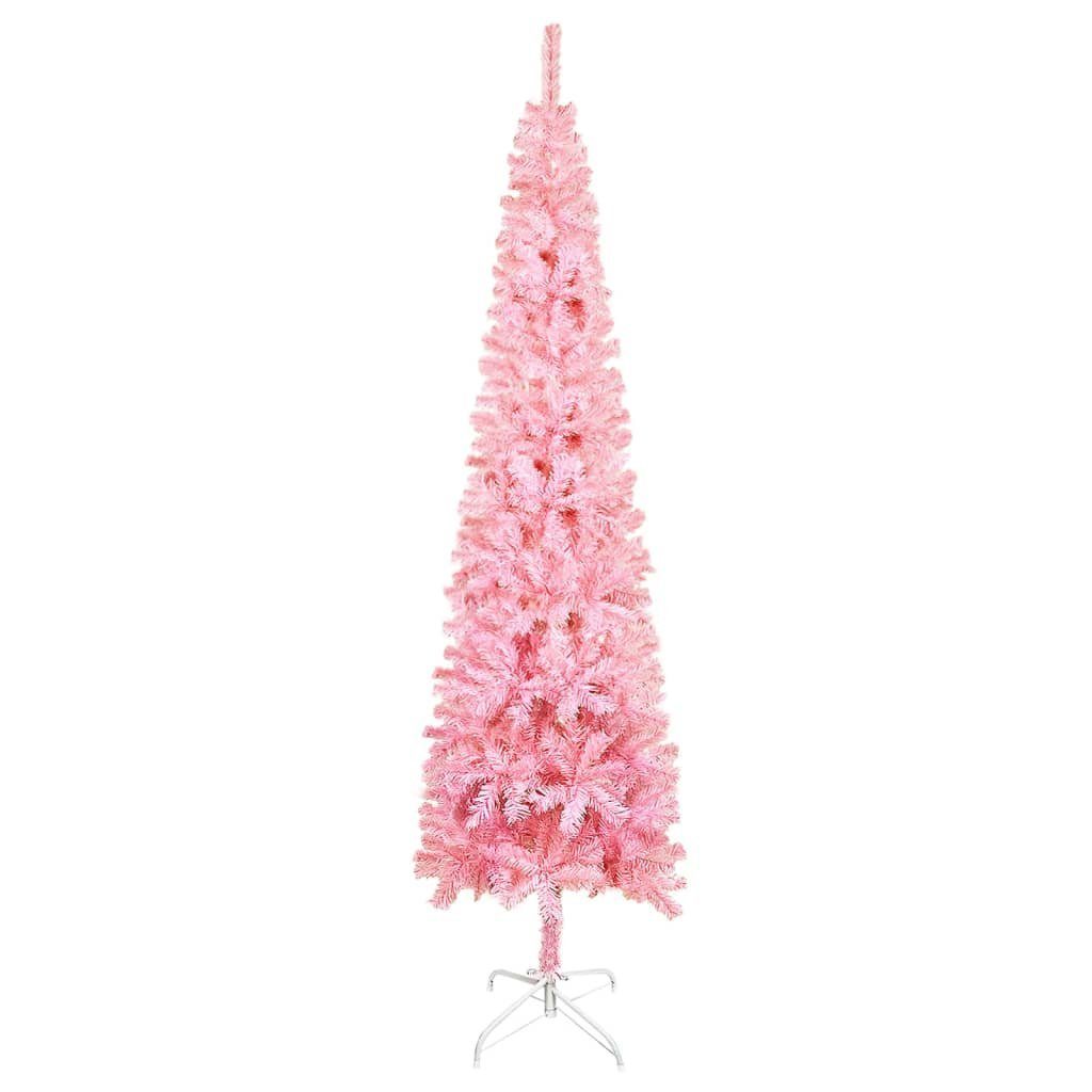vidaXL Künstlicher Weihnachtsbaum Schlanker 150 cm Weihnachtsbaum Rosa