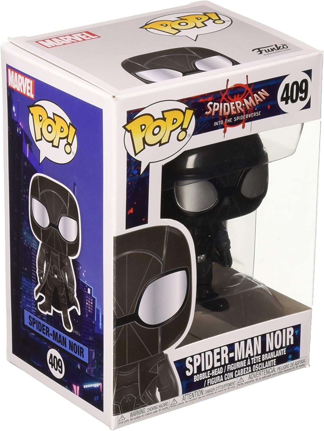 Funko Spiderverse #409 Actionfigur Noir POP! Funko - Into the Marvel: Spider-Man