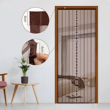 Sekey Insektenschutz-Tür Magnet Fliegengitter Türvorhang ohne Bohren Braun