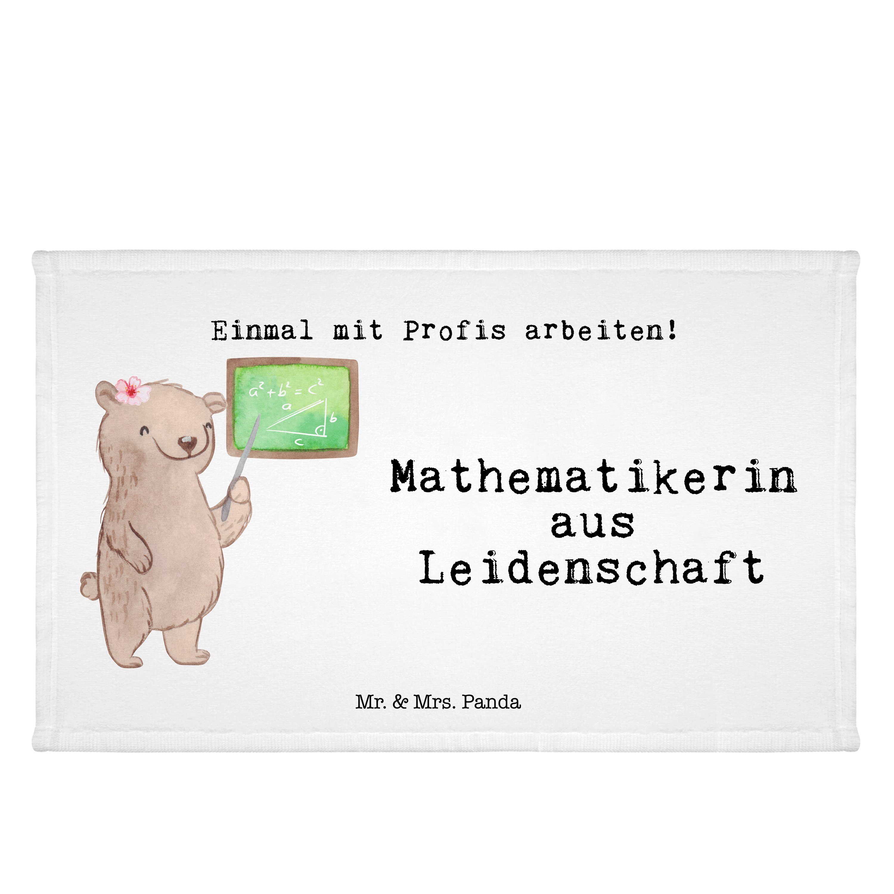 Mr. & Mrs. Panda Handtuch Mathematikerin aus Leidenschaft - Weiß - Geschenk, Reisehandtuch, Gäs, (1-St) | Alle Handtücher