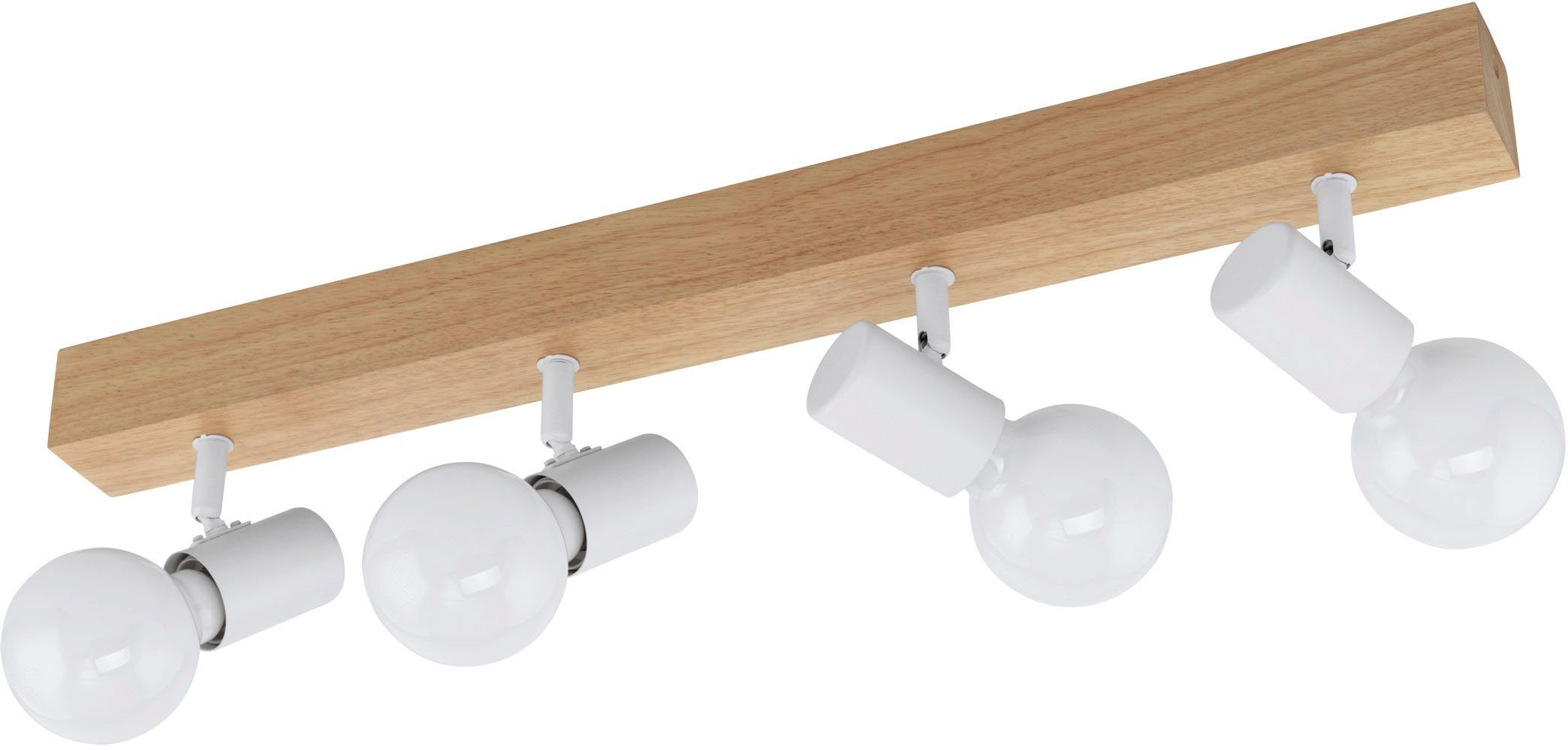 EGLO Deckenspot TOWNSHEND 3, ohne Leuchtmittel, Spot, Wohnzimmerlampe, Flur, L63 x B5 cm, 4X60W exkl.