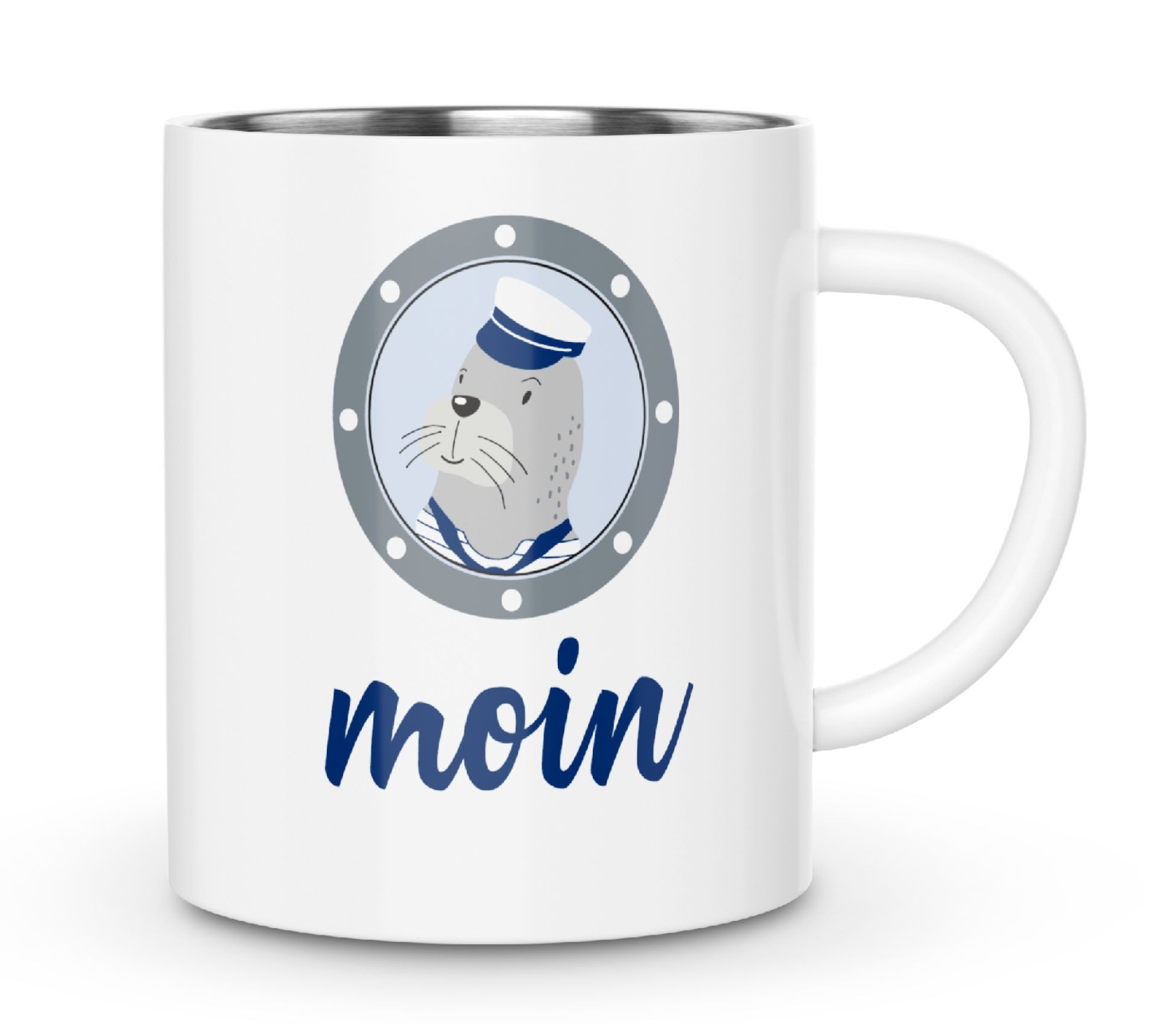 La Vida Geschenk für Dich Thermotasse La Vida Thermo-Becher für Dich, Edelstahl, Serie maritim, nicht für die Spülmaschine und Mikrowelle geeignet