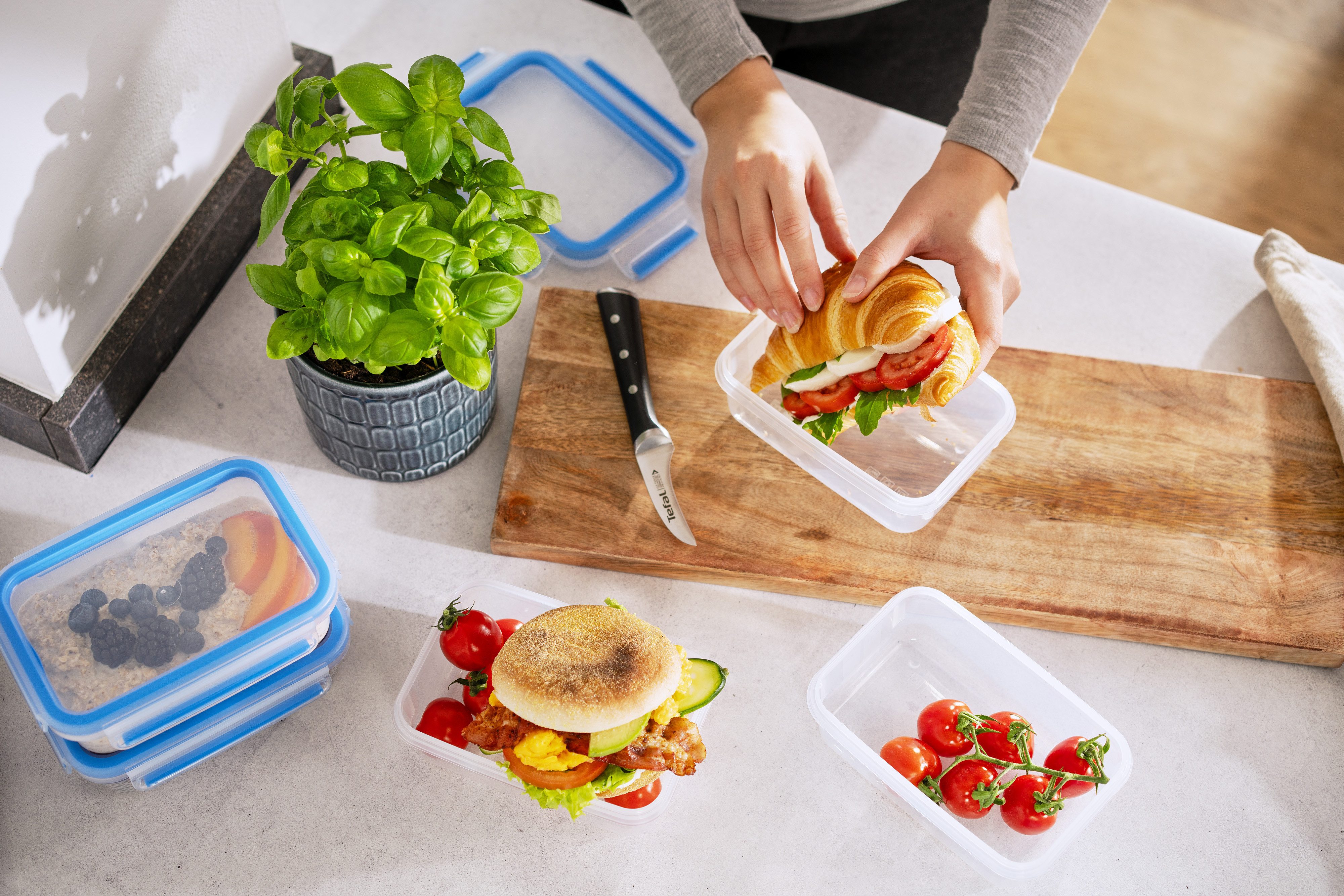 Emsa Frischhaltedose Clip & Close, Kunststoff, (Set, 10-tlg., 5 Frischhaltedose mit Deckel), dicht, hygienisch, unbedenklich, spülmaschinengeeignet