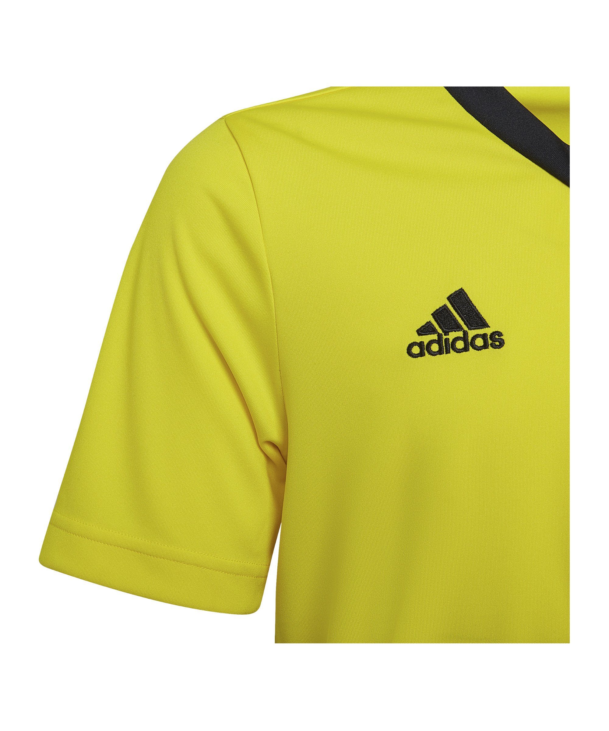 Fußballtrikot Trikot gelbschwarz Entrada adidas 22 Kids Performance