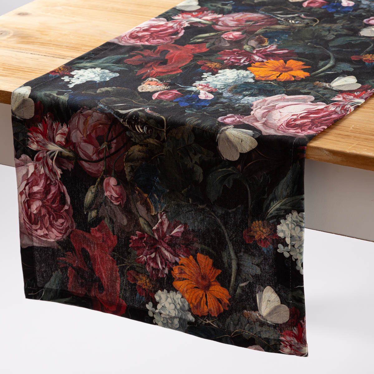 SCHÖNER LEBEN. Tischläufer Tischläufer Still Painting Blumen 40x160cm von SCHÖNER LEBEN, handmade