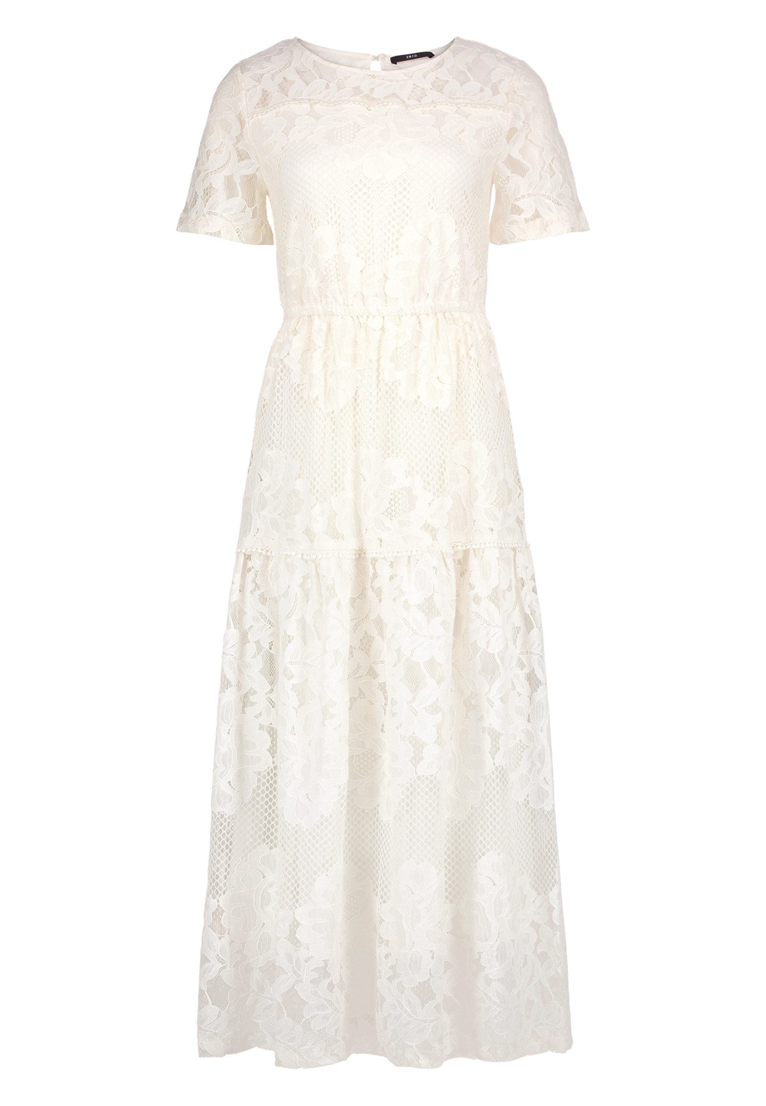 Zero Maxikleid Damen kurzarm Spitze