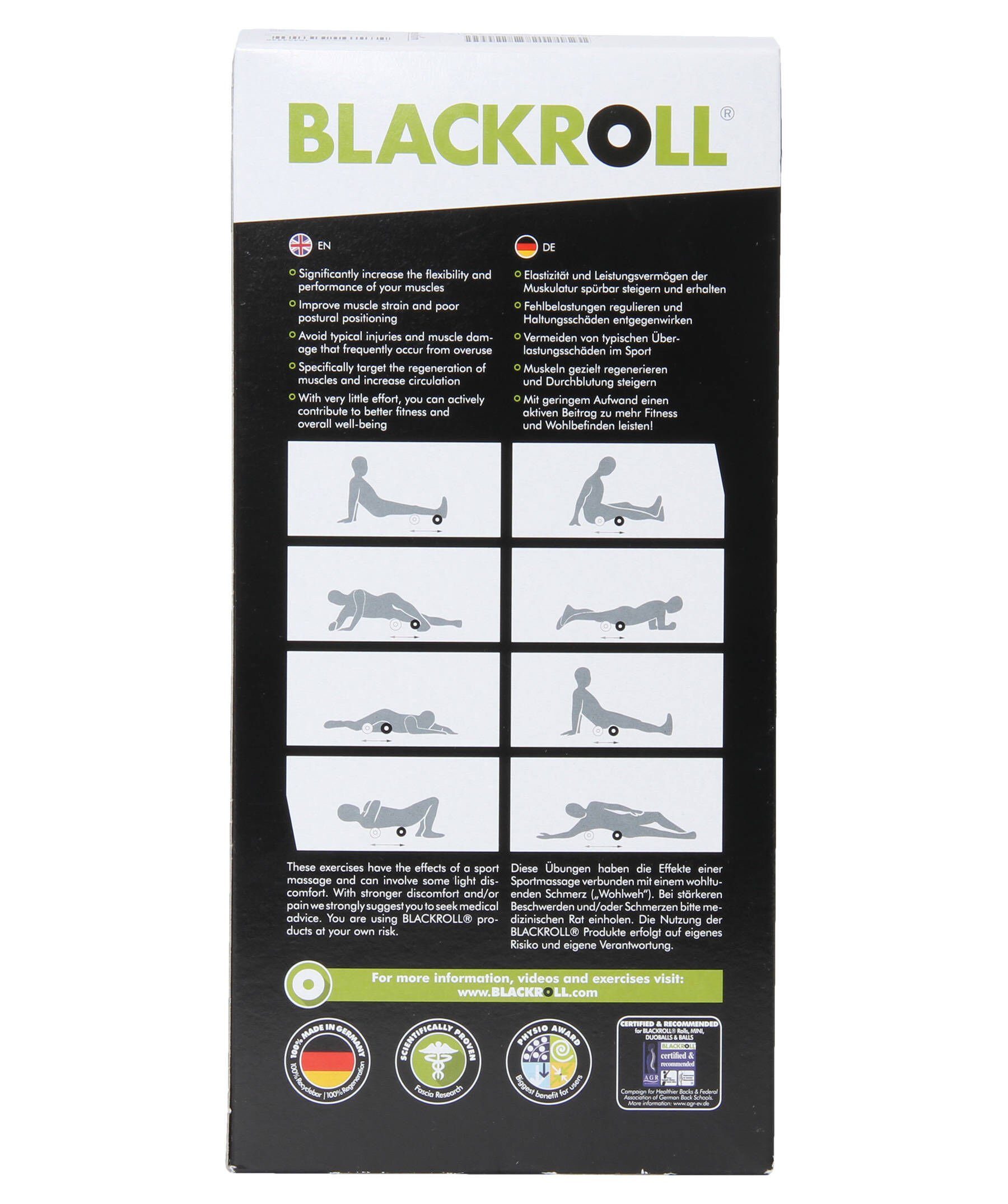 Blackroll Faszienrolle Massagerolle Blackroll