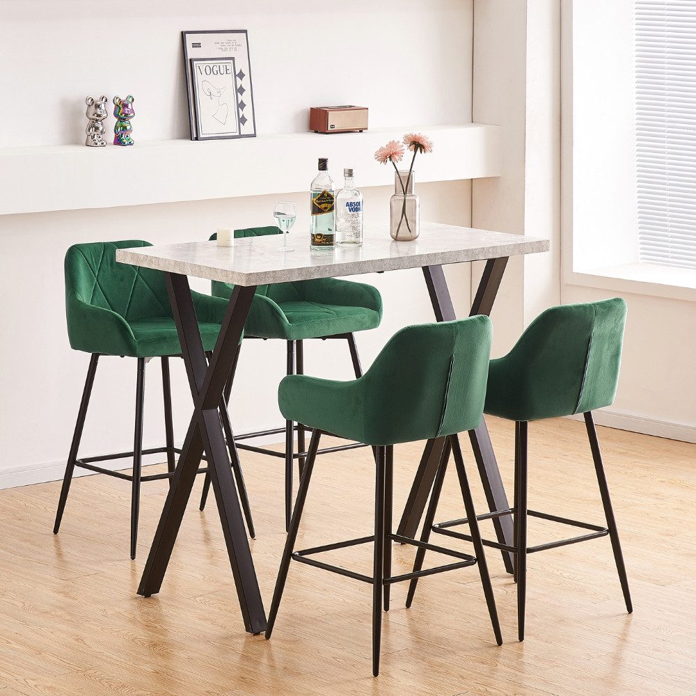 JYMTOM Barhocker Barstuhl mit Armlehne Gepolsterter Tresenhocker Bistrohock günstig online kaufen