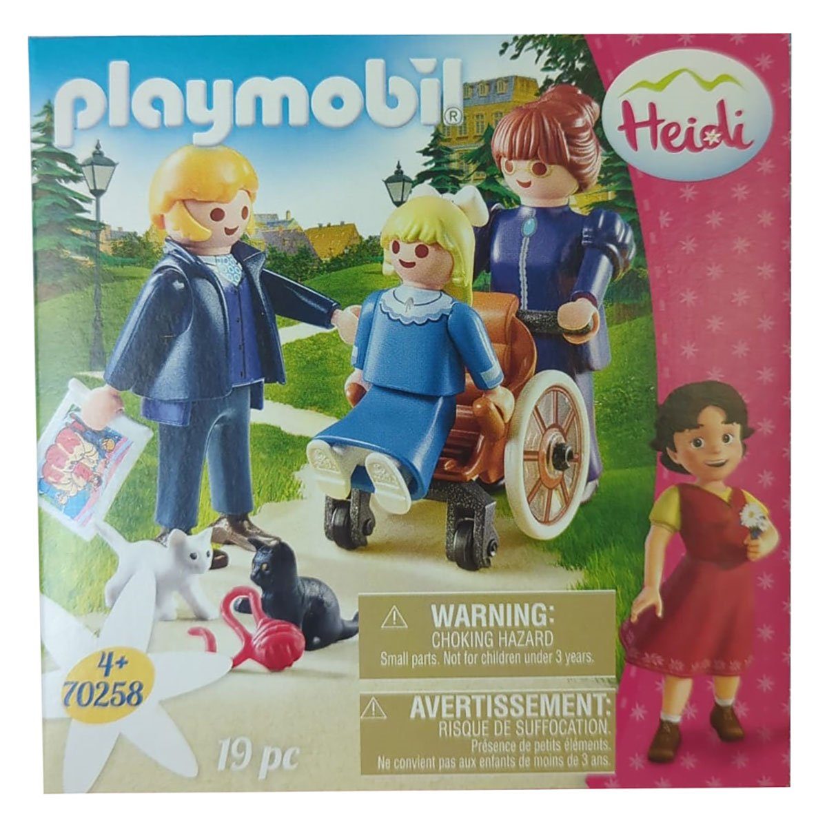Playmobil® Spielfigur Playmobil 70258 Studio 100, Heidi - Klara im Rollstuhl mit Vater und F