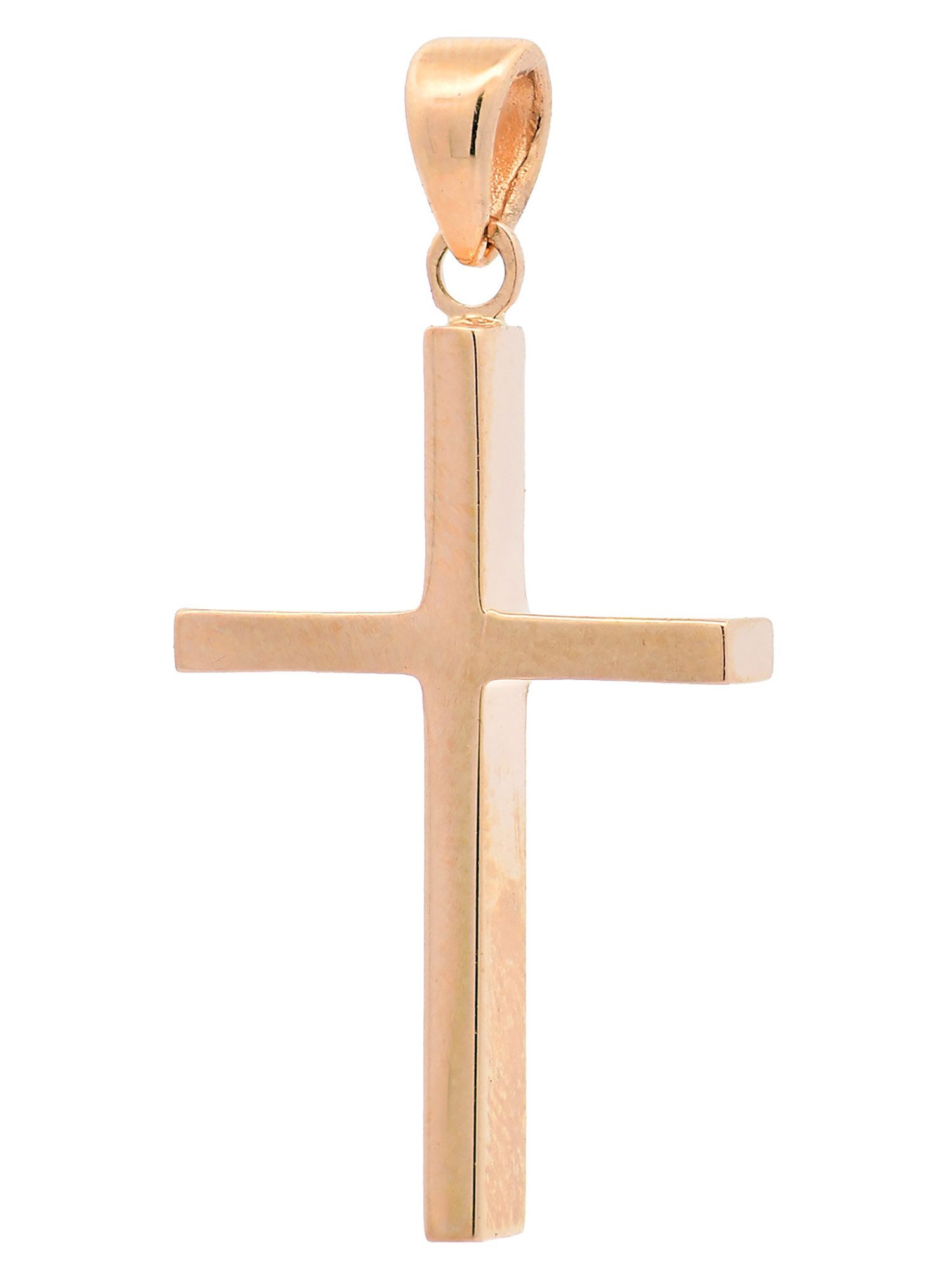 Kettenanhänger Anhänger für Halskette Kreuz echt massiv 585-14 Karat Gold